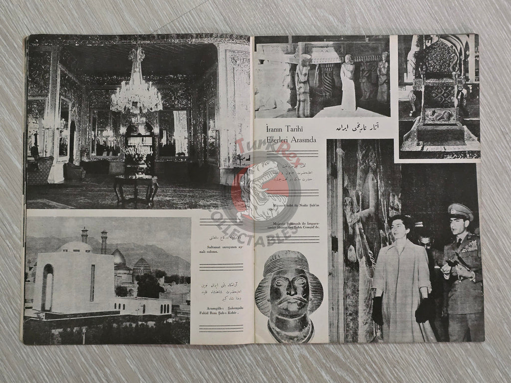 The Visit of Mohammad Reza Shah Pahlavi to Turkey 1956 Turkish Book Iran Propaganda Persian