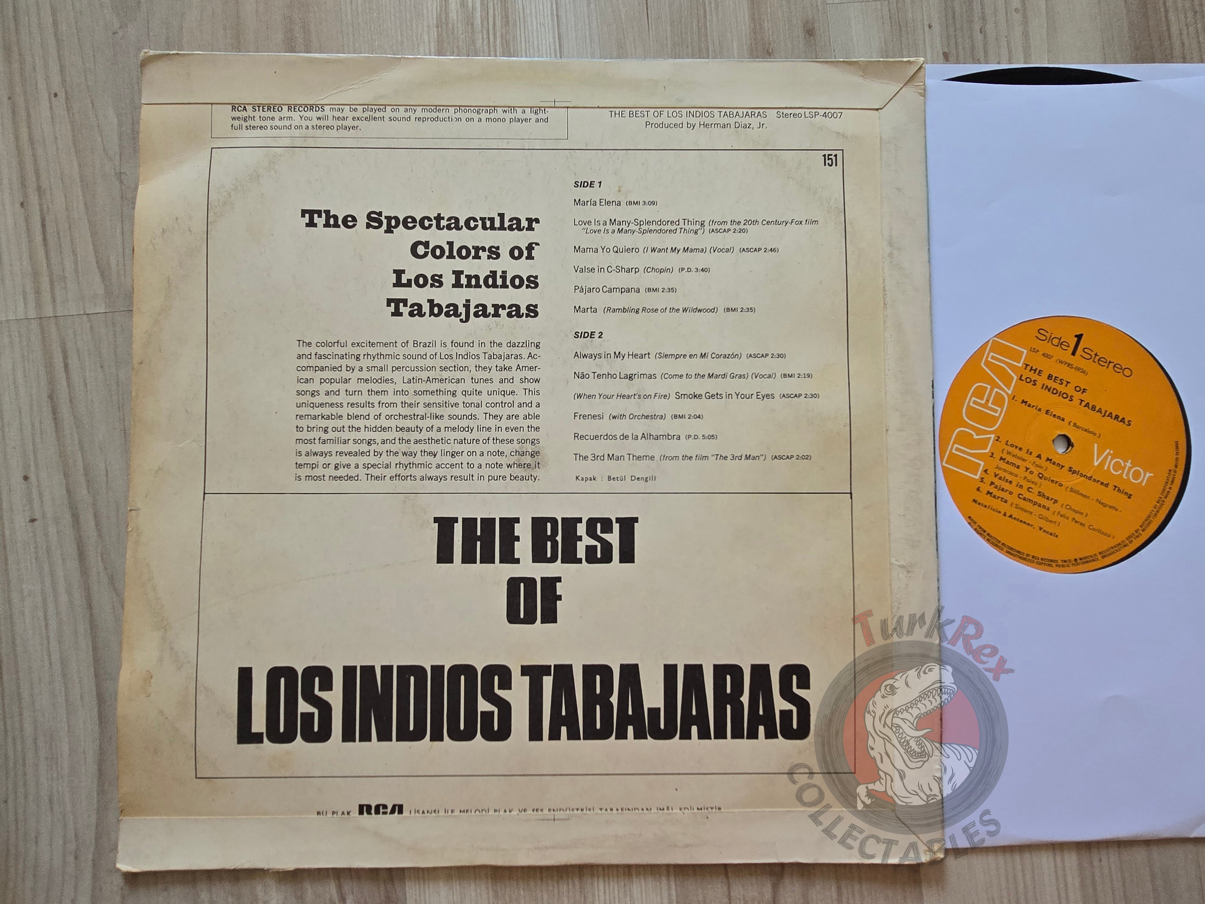 Los Indios Tabajaras – The Best Of Turkish Pressing Vinyl Turkey Edition