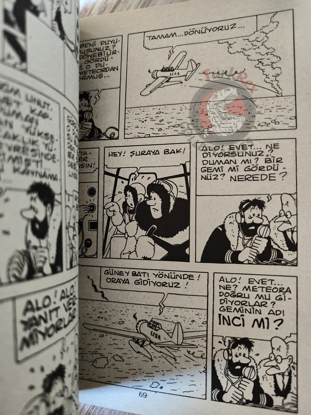 Tintin – The Shooting Star mid 1980s Turkish Edition Comic Turkey 2