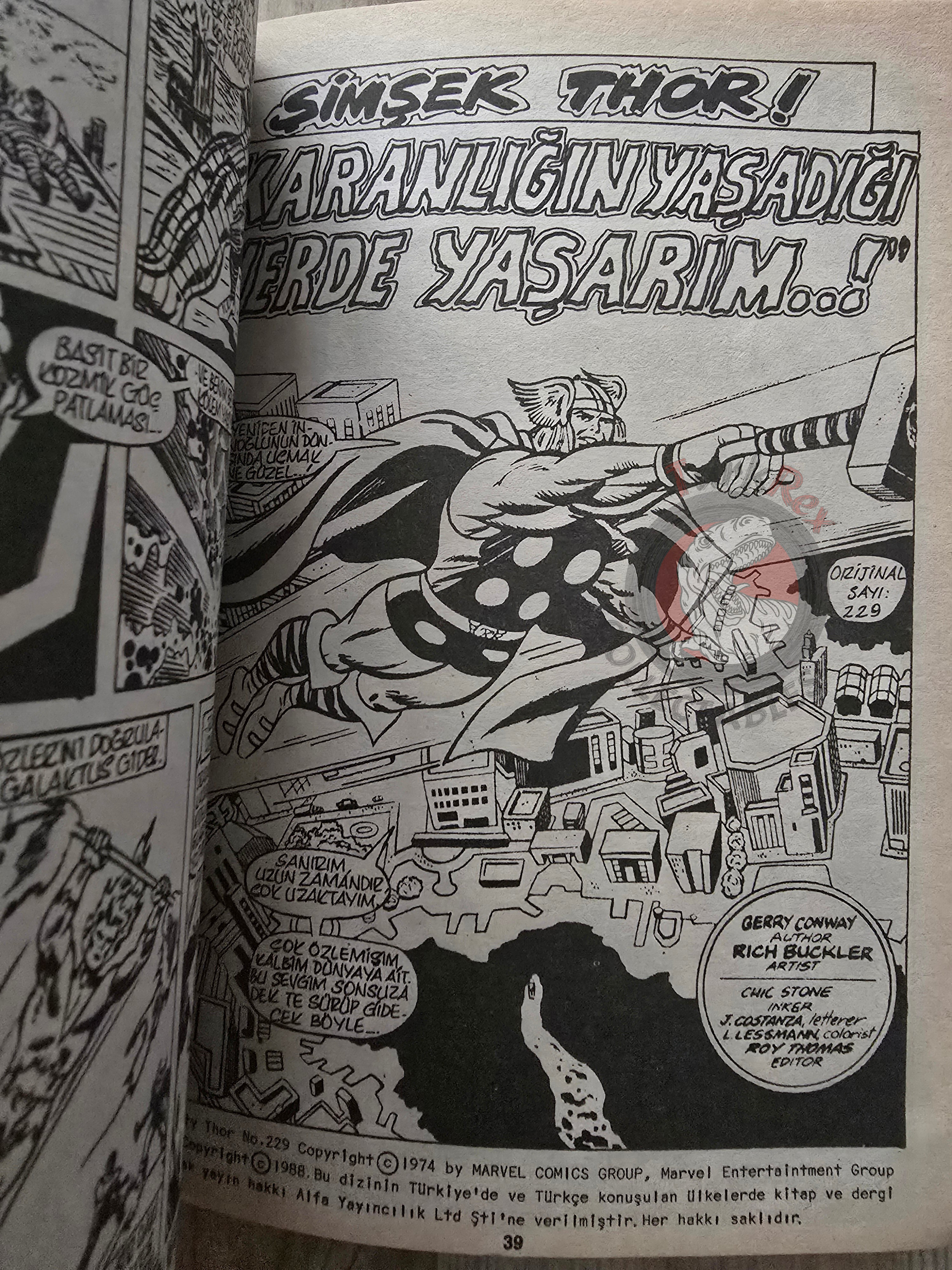 Thor Vol #7 1987 Turkish Comic Turkey The Mighty Thor #205–207 #11 #223 #226 #228 #229