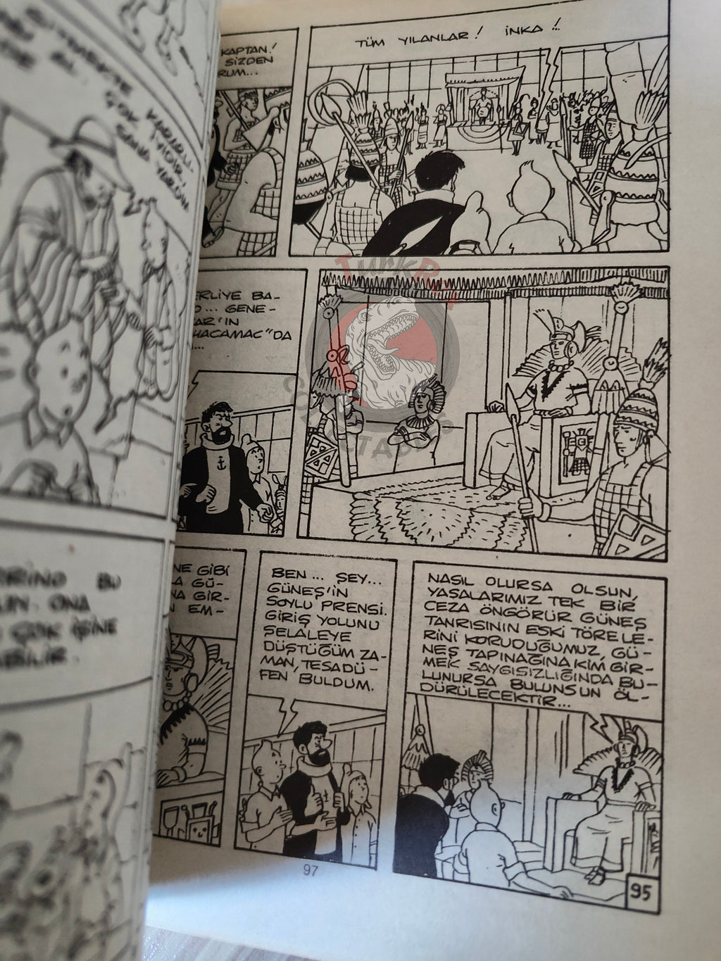 Tintin – Prisoners of the Sun mid 1980s Turkish Edition Comic Turkey 1