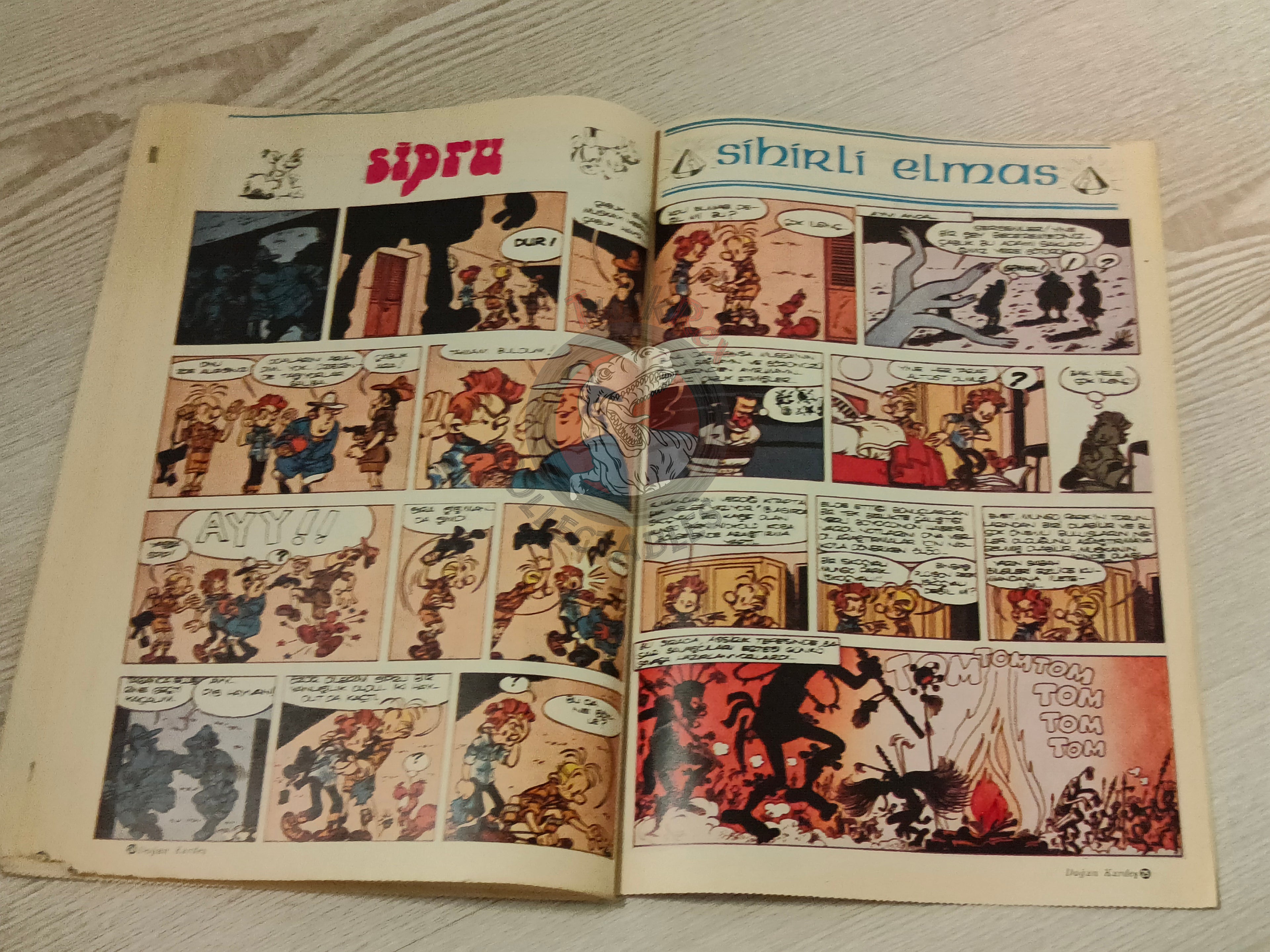 Doğan Kardeş 1975 Magazine #48 Turkish Comic Turkey Dick Turpin Smurfs Spirou Gaston