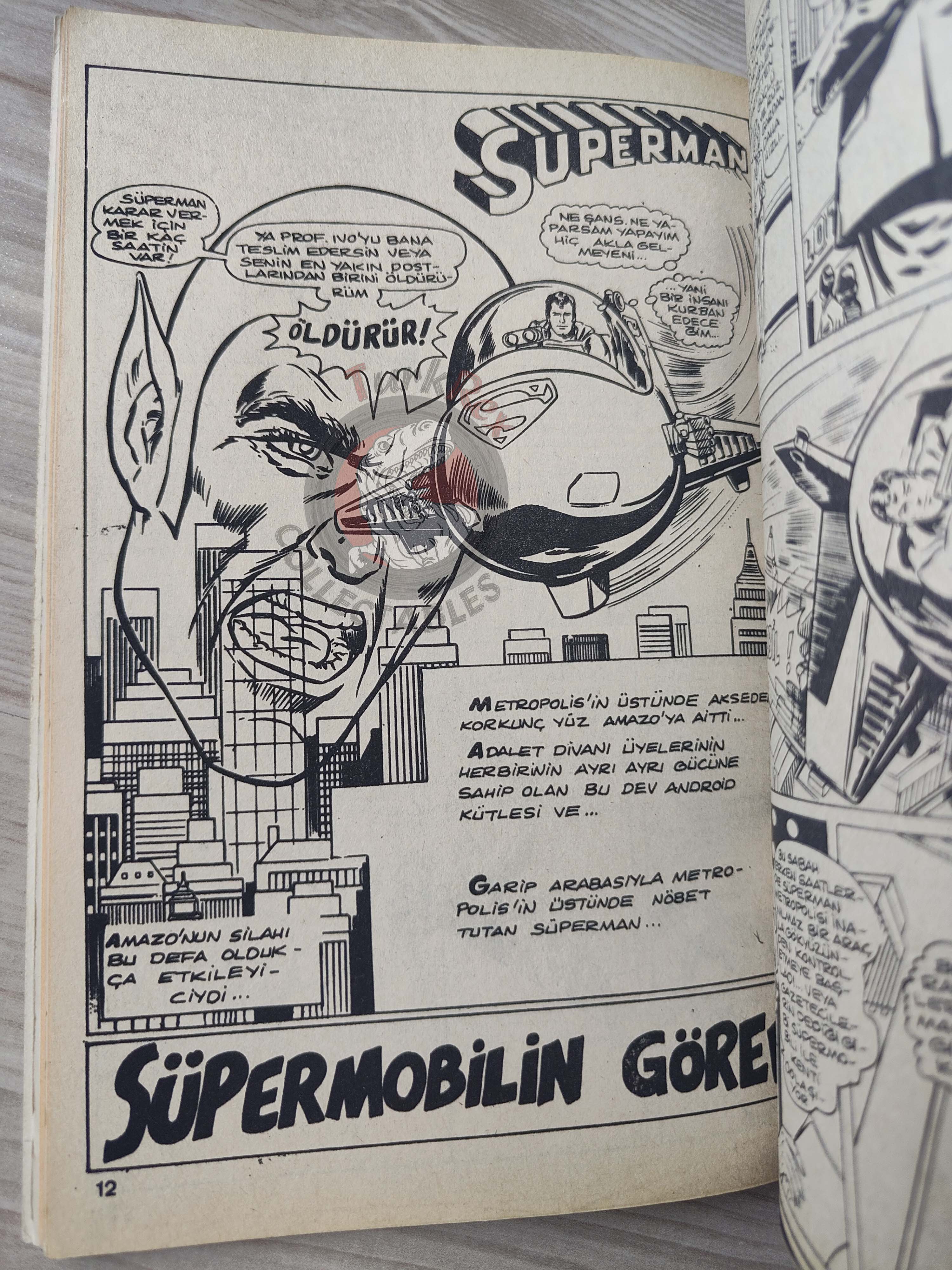 Superman Vol #10 1980s Turkish Comic Turkey #343 Action Comics #480 #481 #482 #483 #502