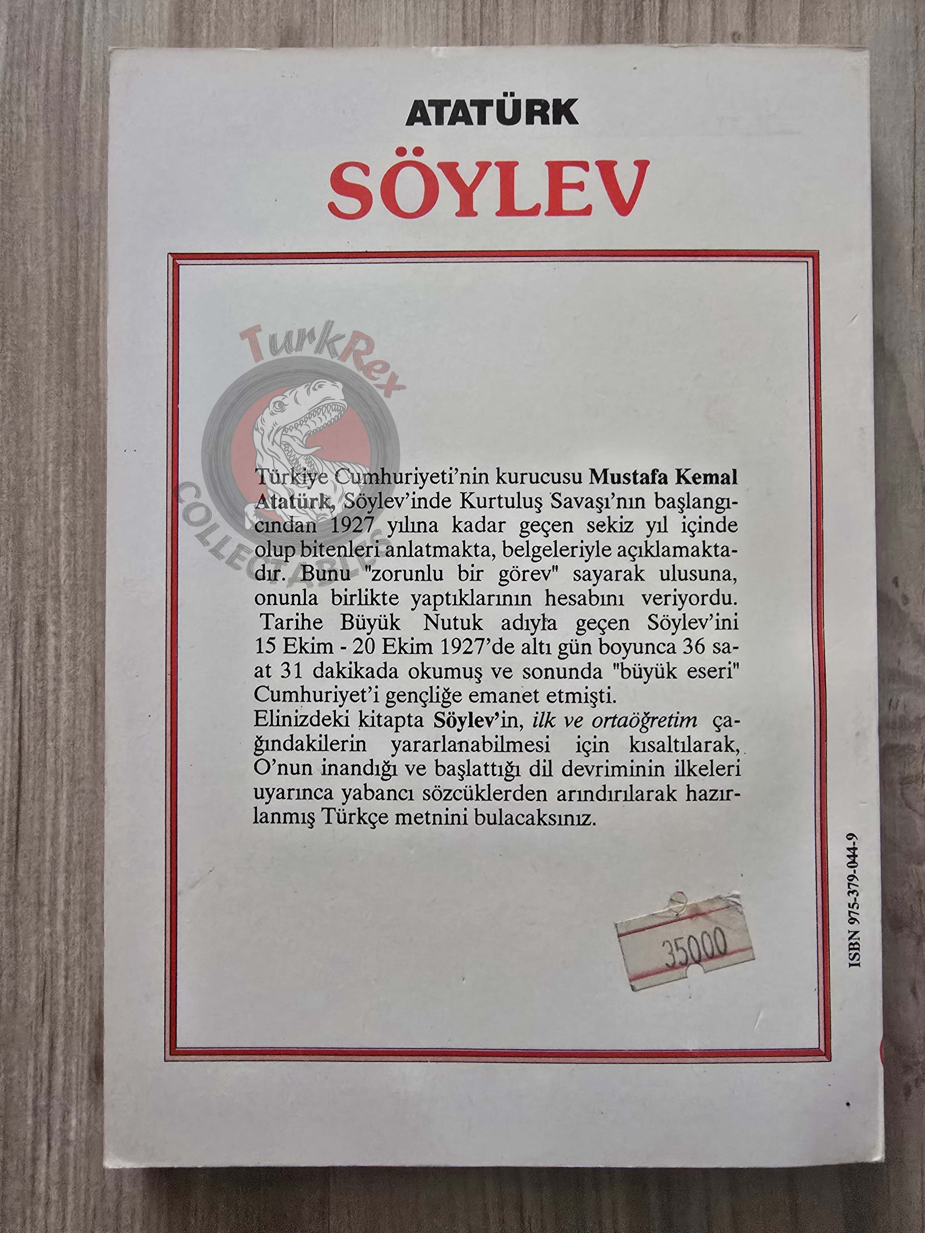 Mustafa Kemal Atatürk – Nutuk The Speech 1991 Turkish Book Turkey
