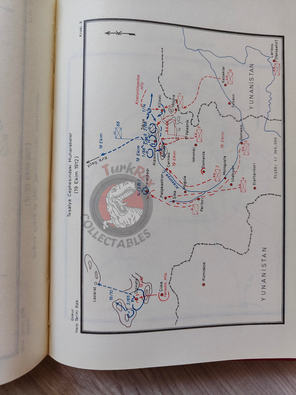 Balkan War Western and Vardar Army Ustruma 1979 Turkish Book Military Ottoman Empire Maps