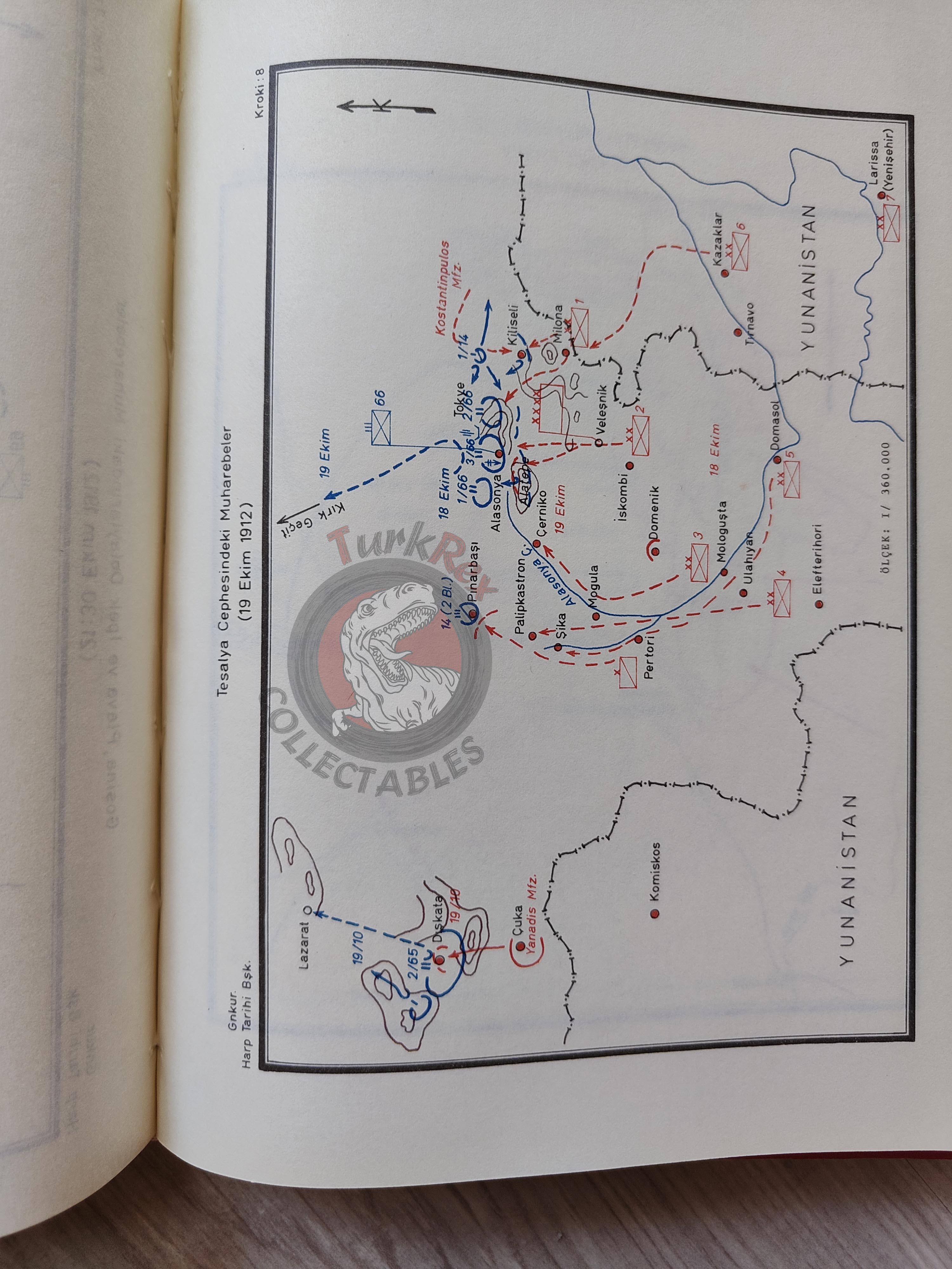 Balkan War Western and Vardar Army Ustruma 1979 Turkish Book Military Ottoman Empire Maps