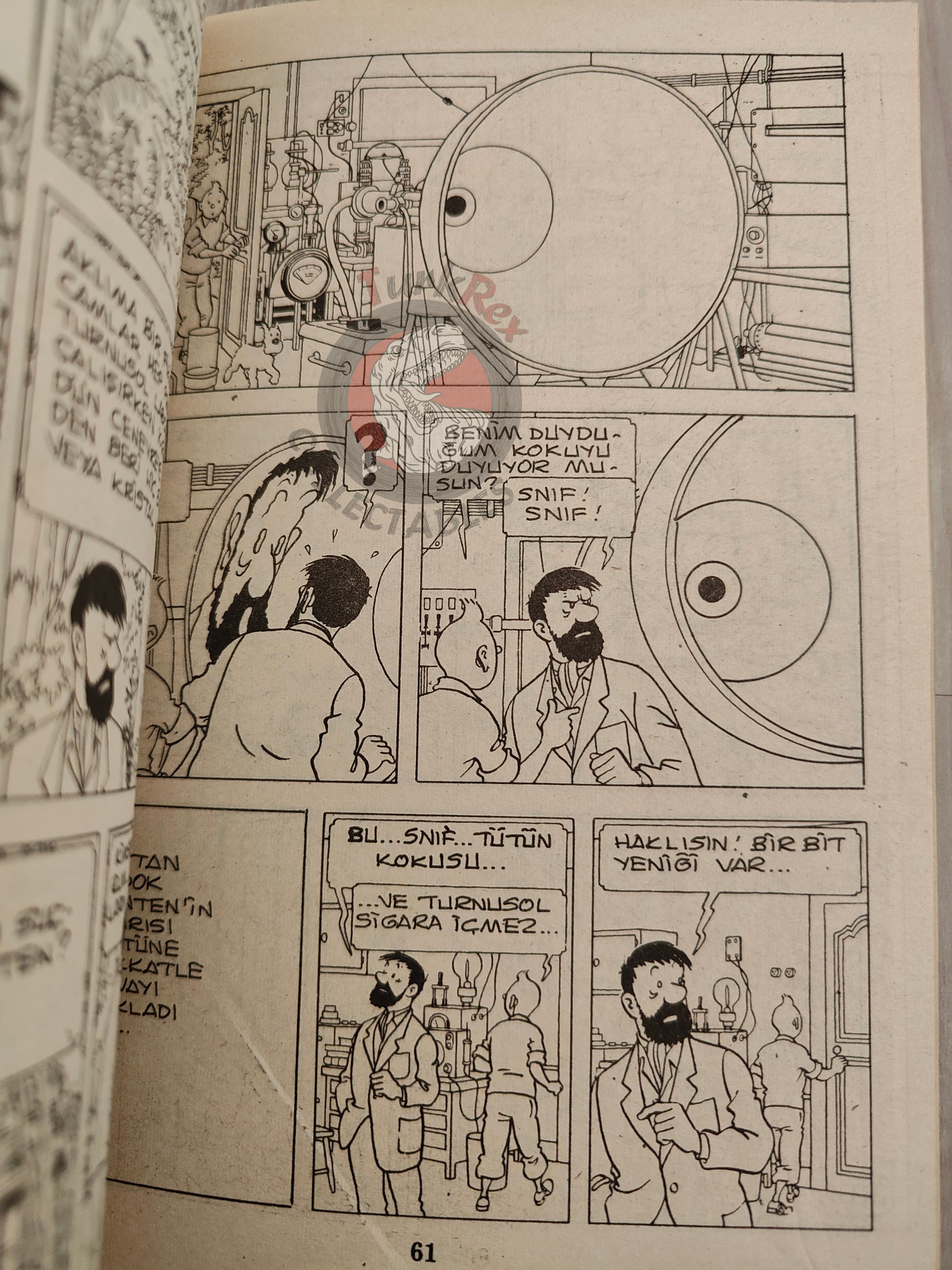 Tintin – The Calculus Affair & The Shooting Star 1980s Turkish Edition Comic Turkey