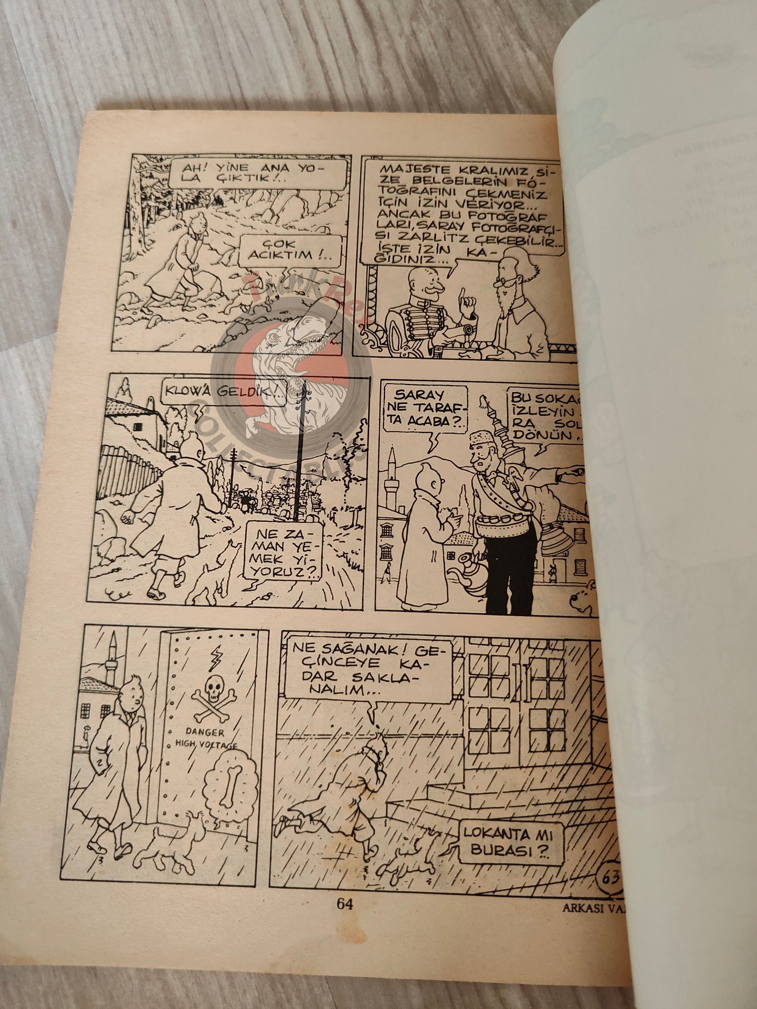 Tintin – King Ottokar’s Sceptre 1980s Turkish Edition Comic Turkey B