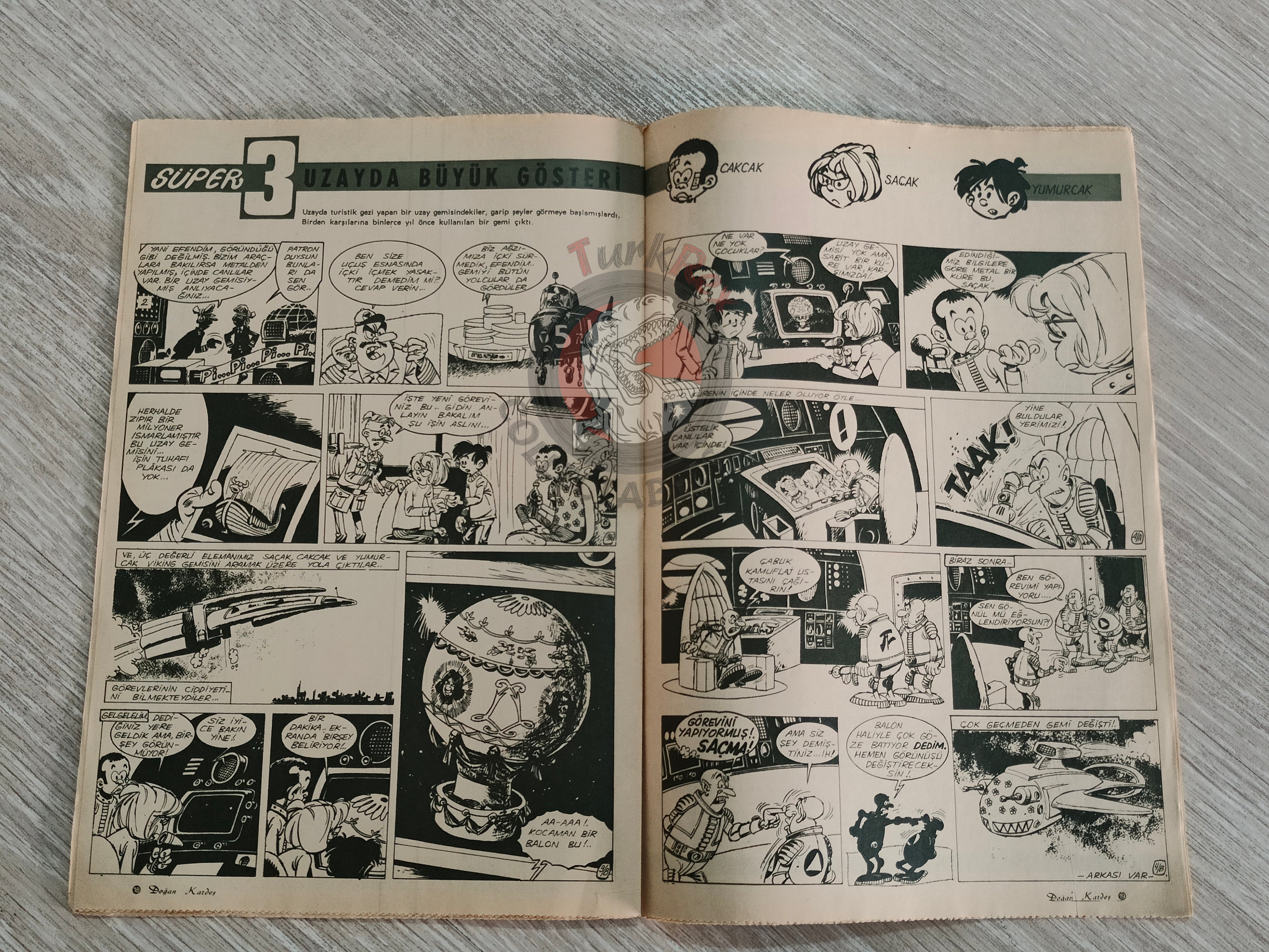 Doğan Kardeş 1971 Magazine #30 Turkish Comic Turkey William Tell Alice In Wonderland Flintstones