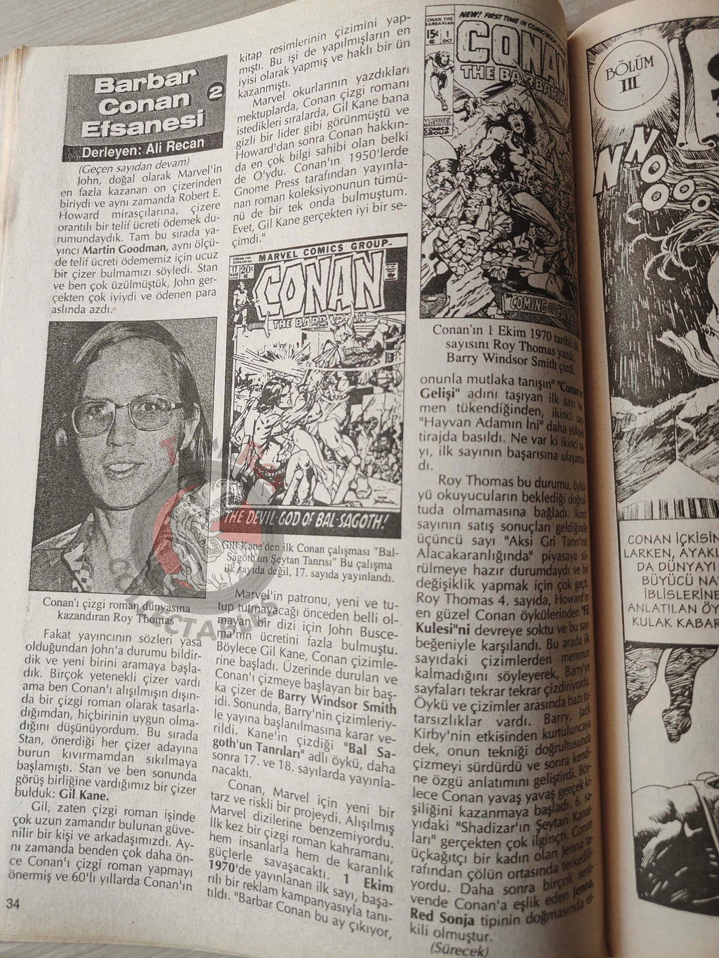 Conan #2 The Savage Sword of Conan #2 #3 Turkish Comic Turkey