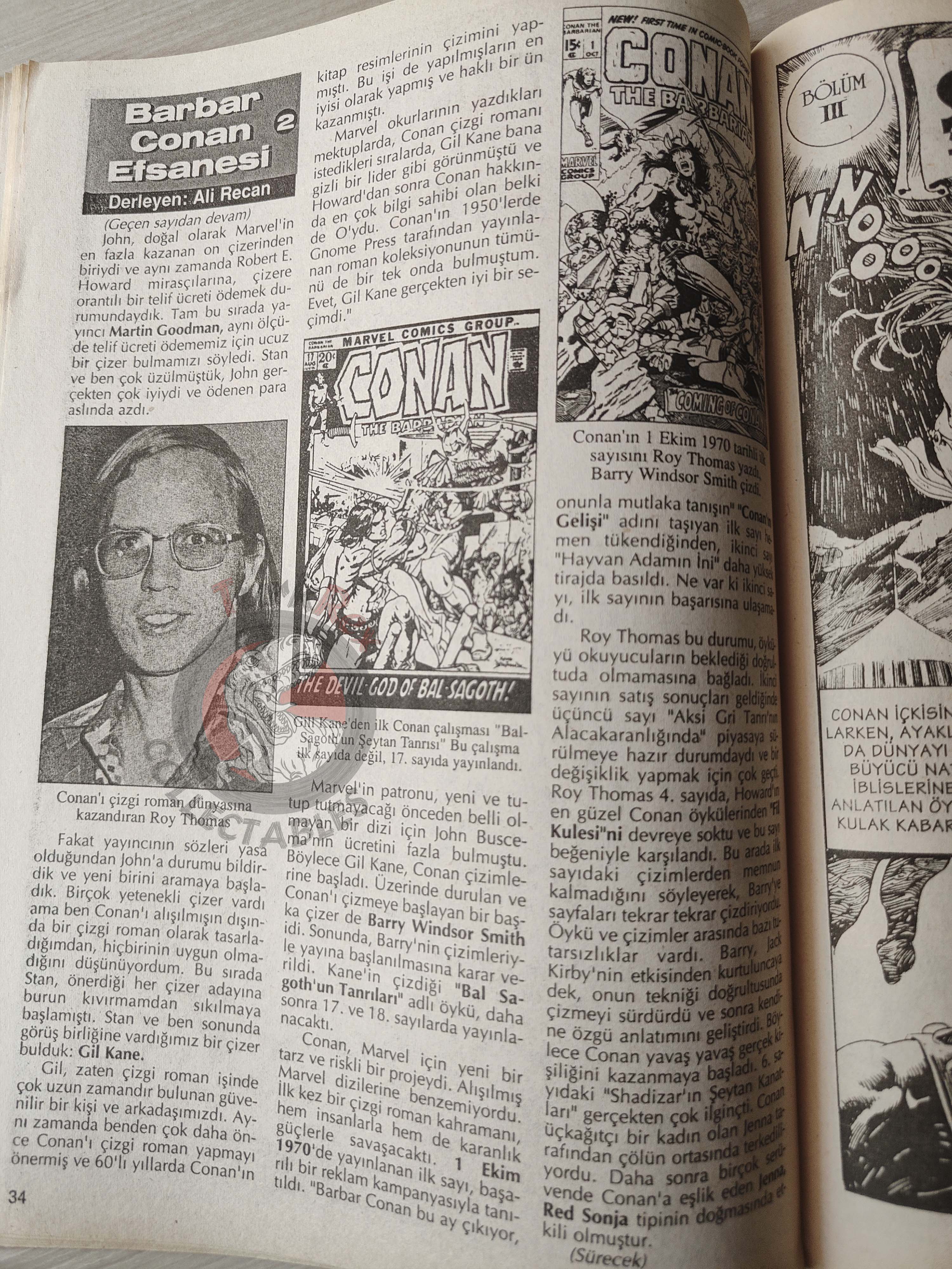 Conan #2 The Savage Sword of Conan #2 #3 Turkish Comic Turkey
