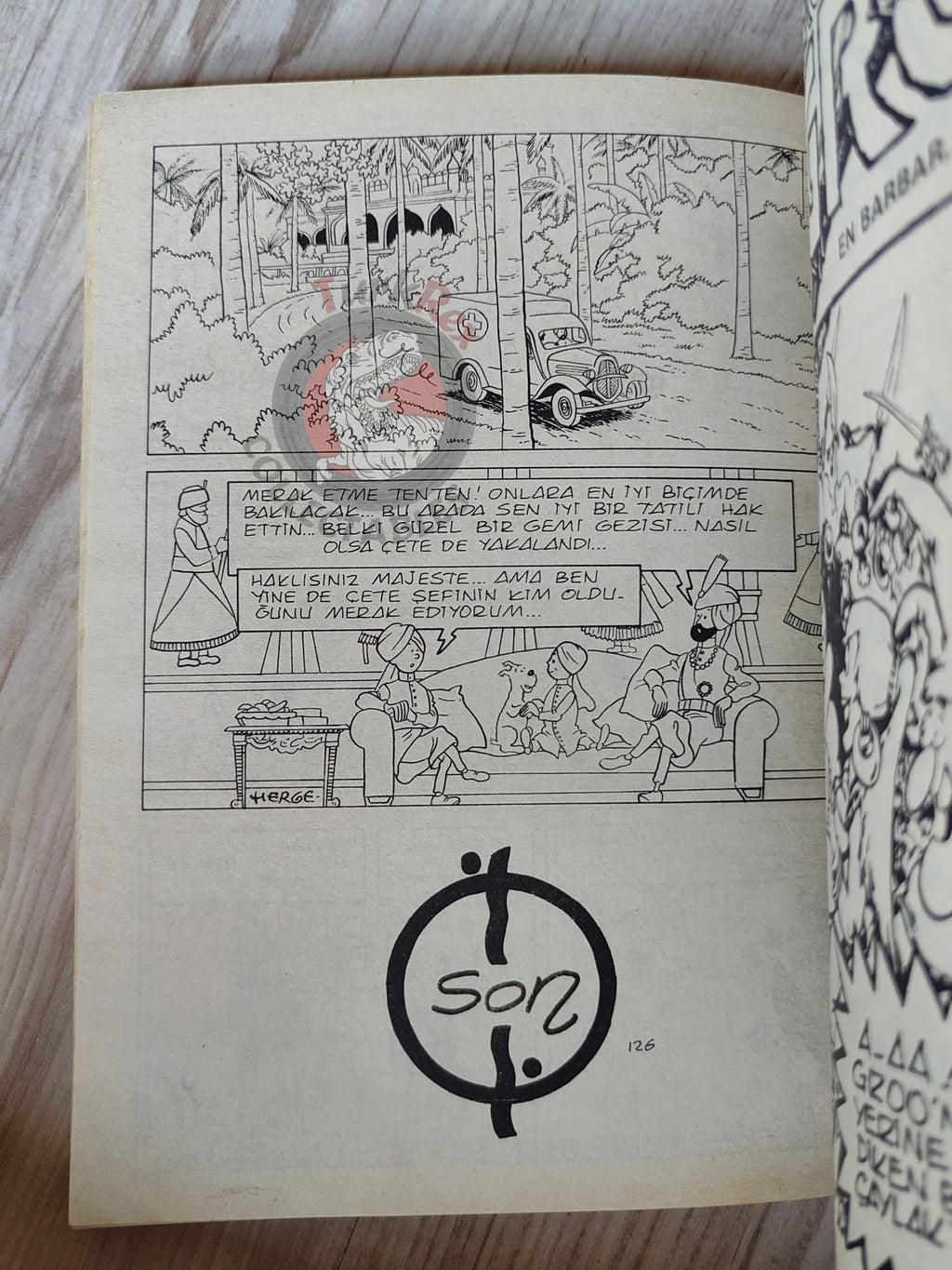Tintin – Cigars of the Pharaoh mid 1980s Turkish Edition Comic Turkey 1