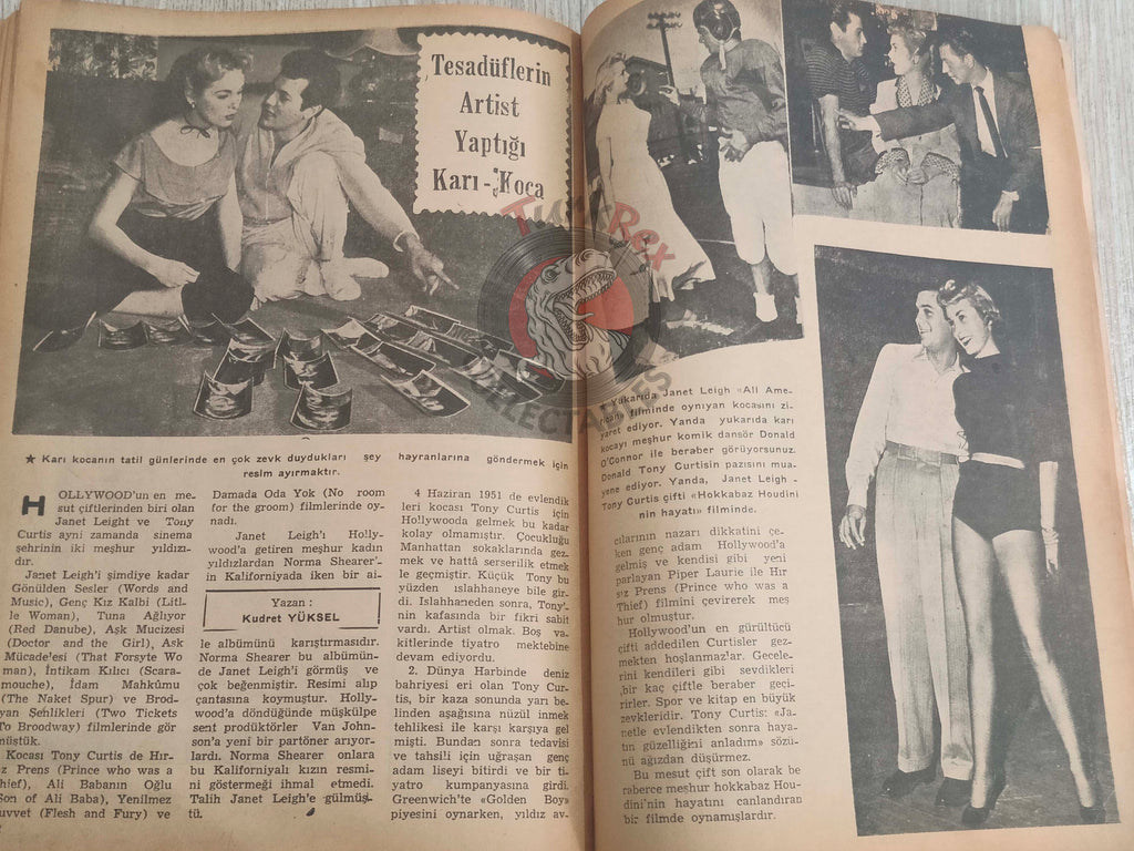Ayda Bir 1954 The Academy Awards Oscar Turkish Mag Turkey Laya Raki Janet Leigh Tony Curtis Rhonda Fleming