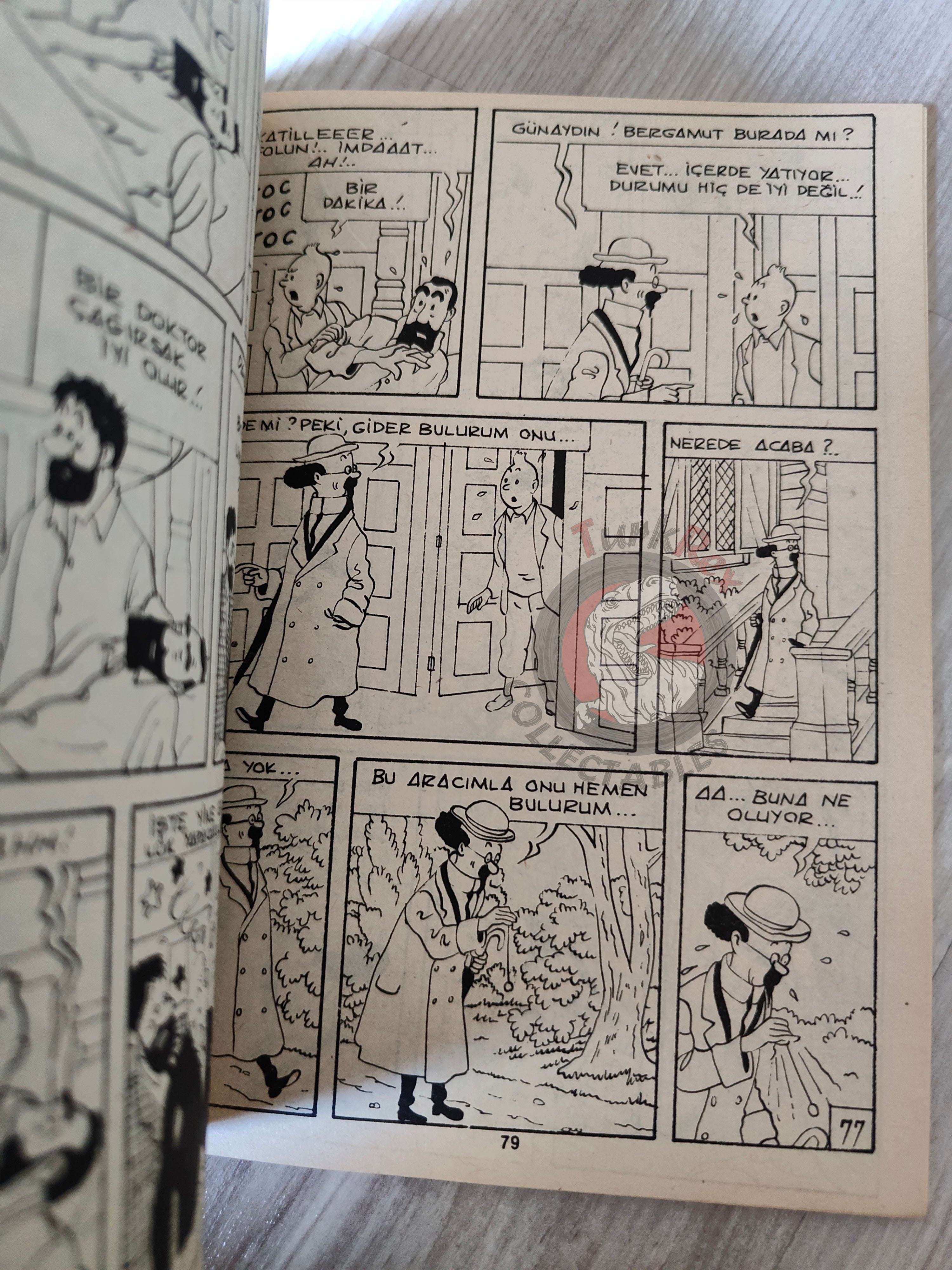 Tintin – The Seven Crystal Balls mid 1980s Turkish Edition Comic Turkey 2