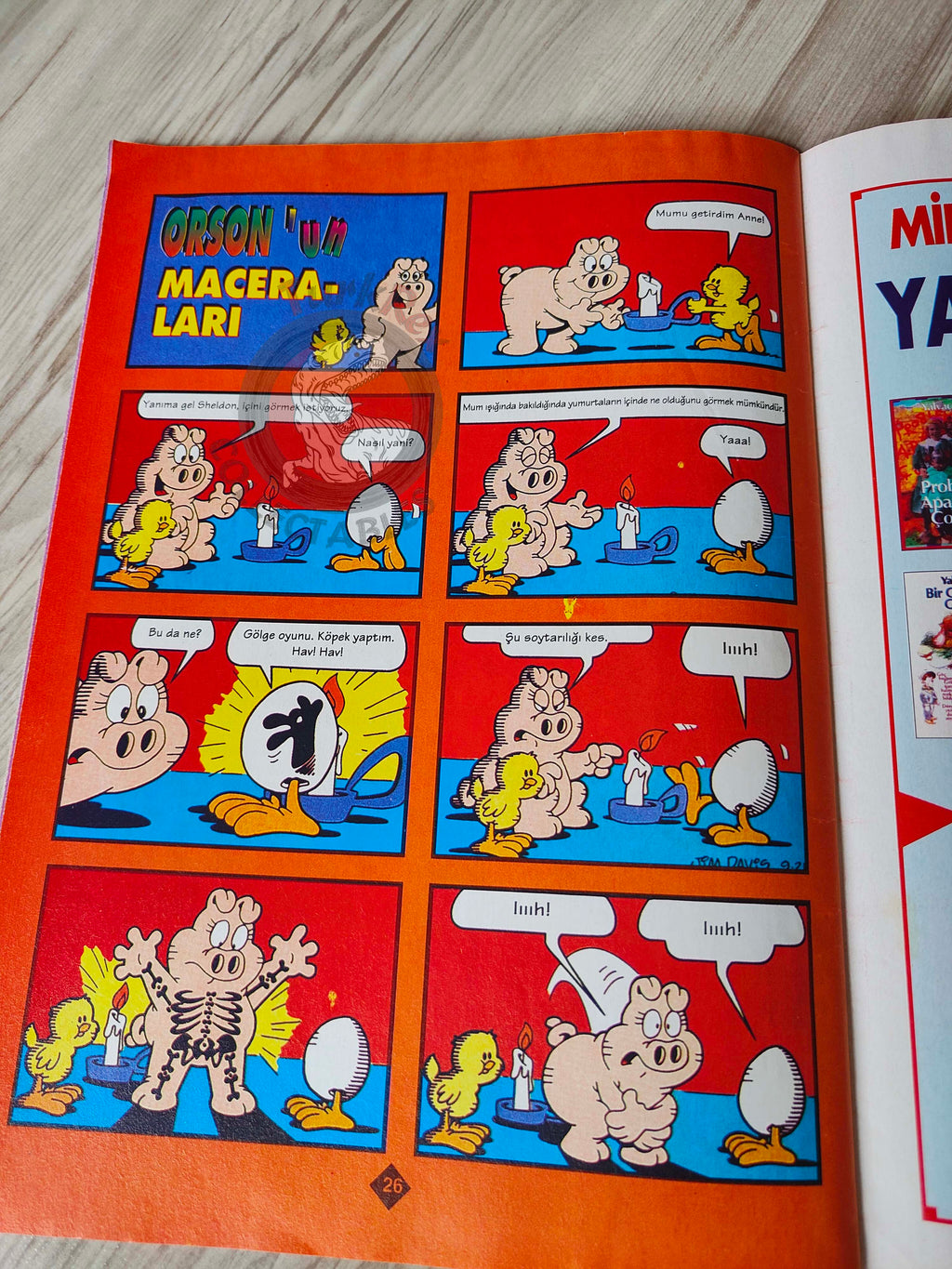 Garfield #15 1997 Turkish Magazine Comic Turkey Power Rangers