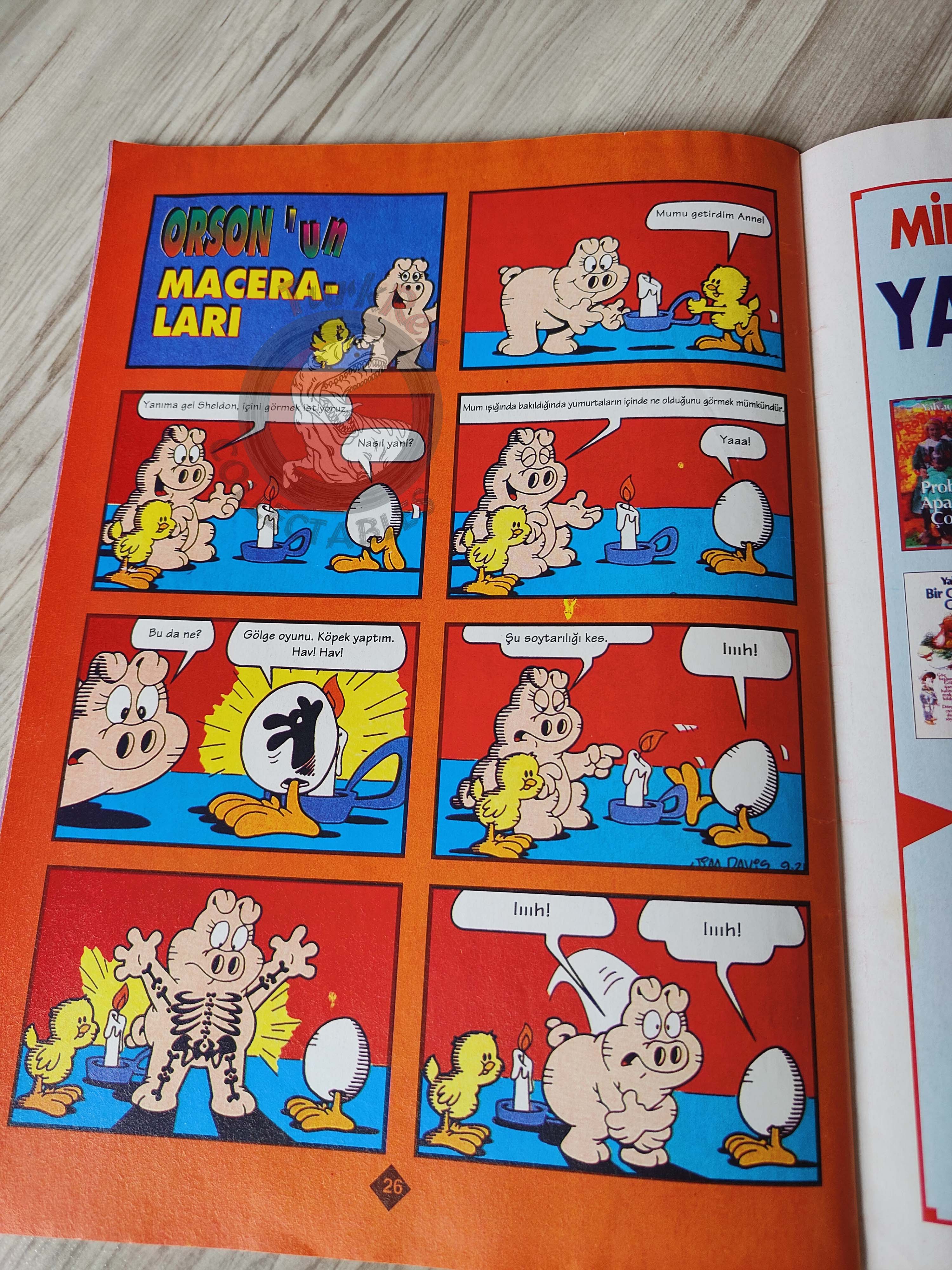 Garfield #15 1997 Turkish Magazine Comic Turkey Power Rangers
