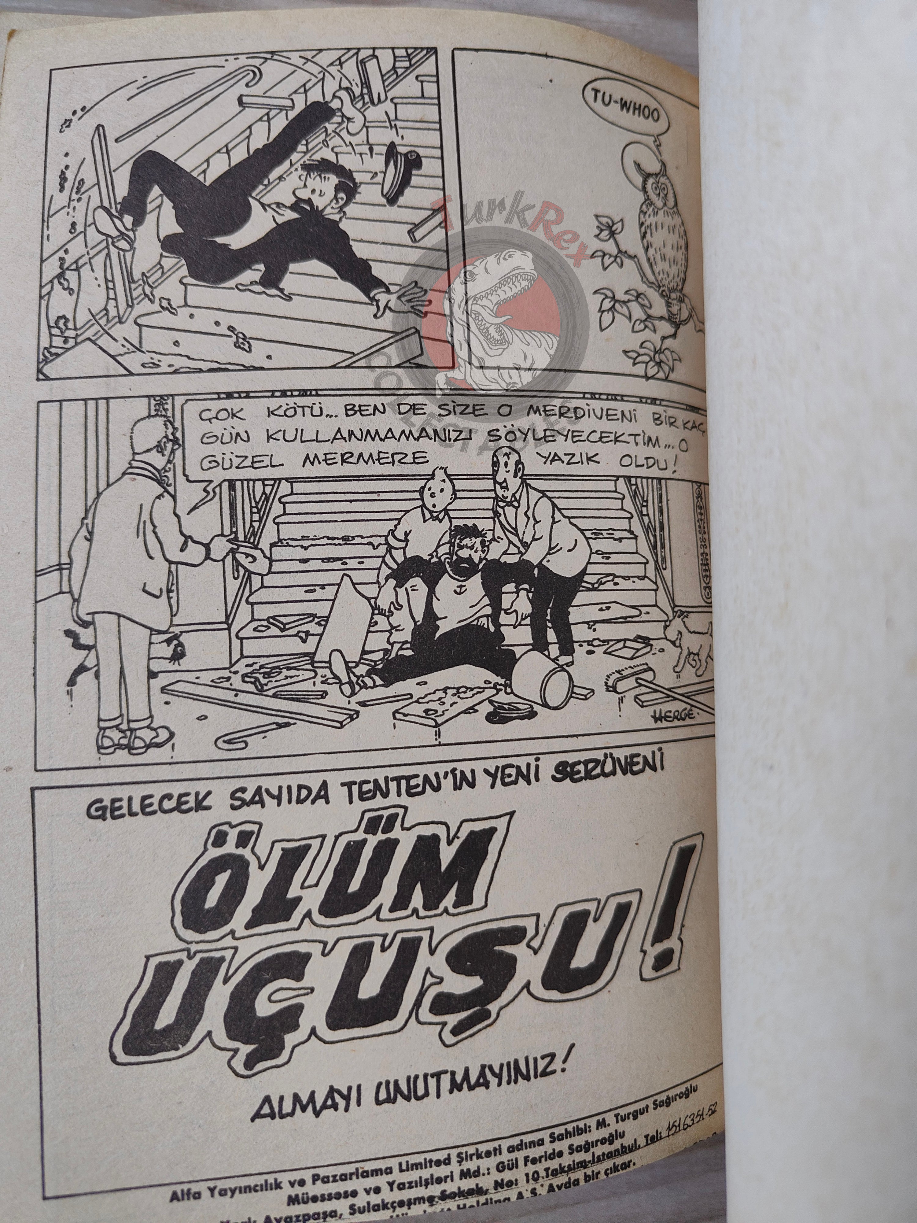 Tintin – Tintin In Tibet & The Castafiore Emerald late 1980s Turkish Edition Comic Turkey