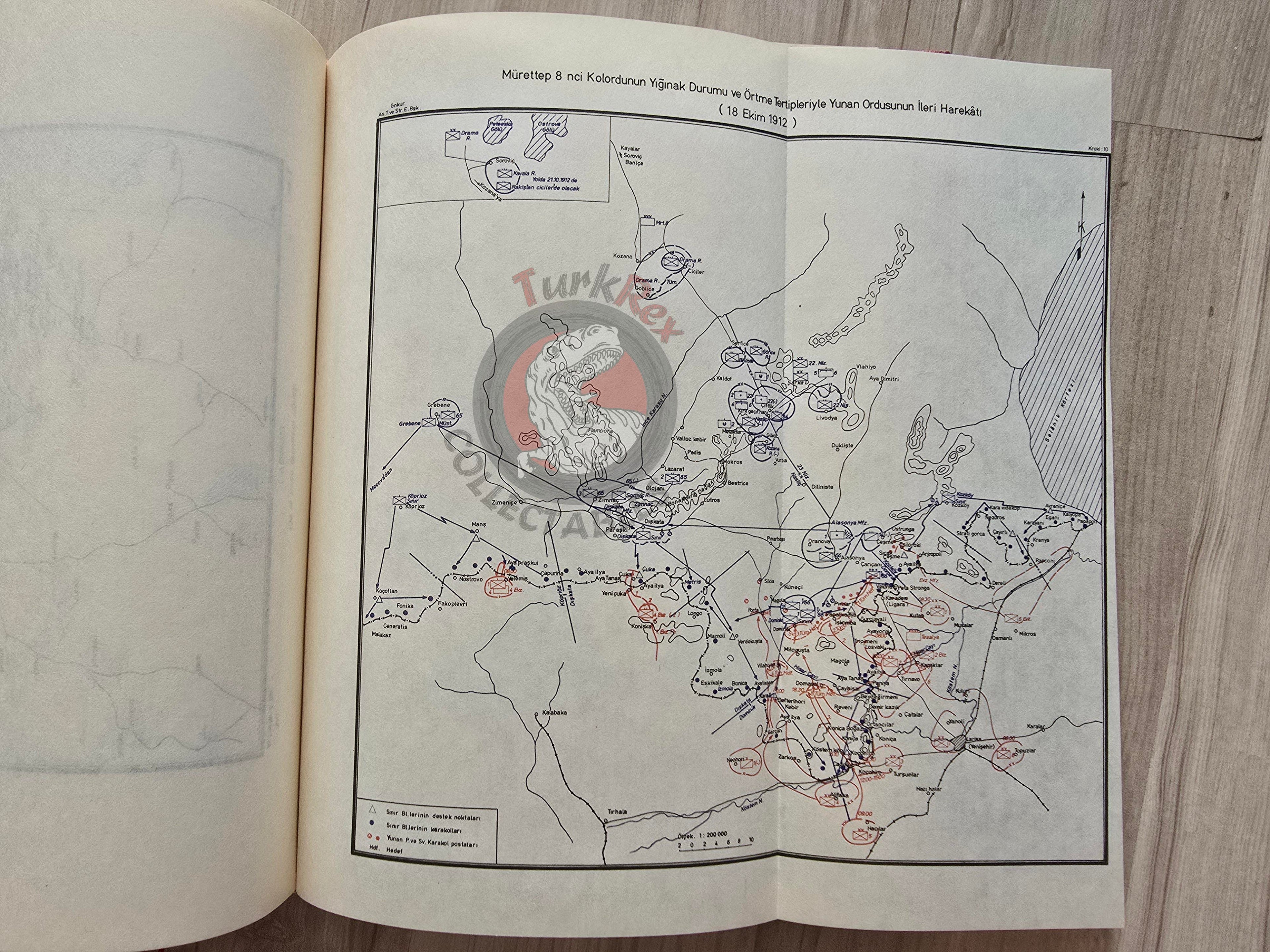 Balkan War Western Army Greek Front 1981 Turkish Book Military Ottoman Empire Maps