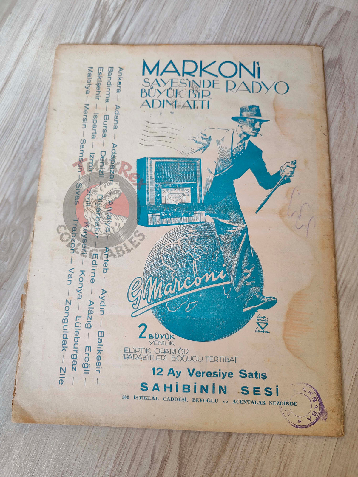 Akbaba 1938 Humor Magazine Turkish Turkey Who Will Devour Whom? WW2 era Philco Spain