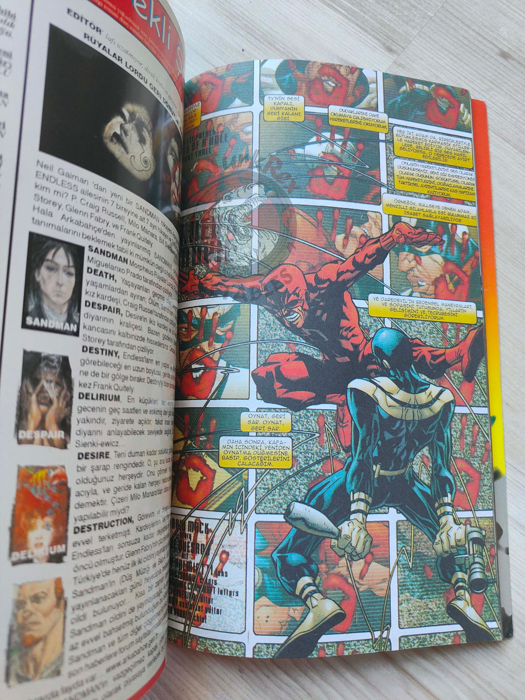Daredevil Volume #2 Turkish Comic Turkey Marvel Knights #7–12 Spiderman