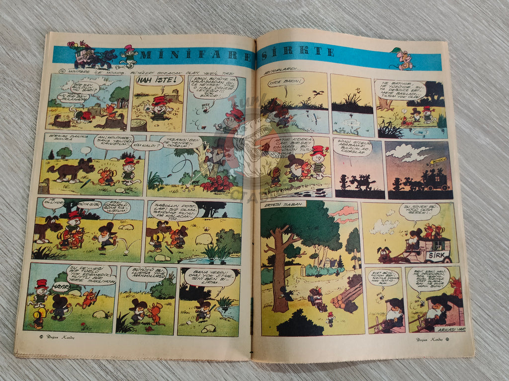 Doğan Kardeş 1971 Magazine #30 Turkish Comic Turkey William Tell Alice In Wonderland Flintstones