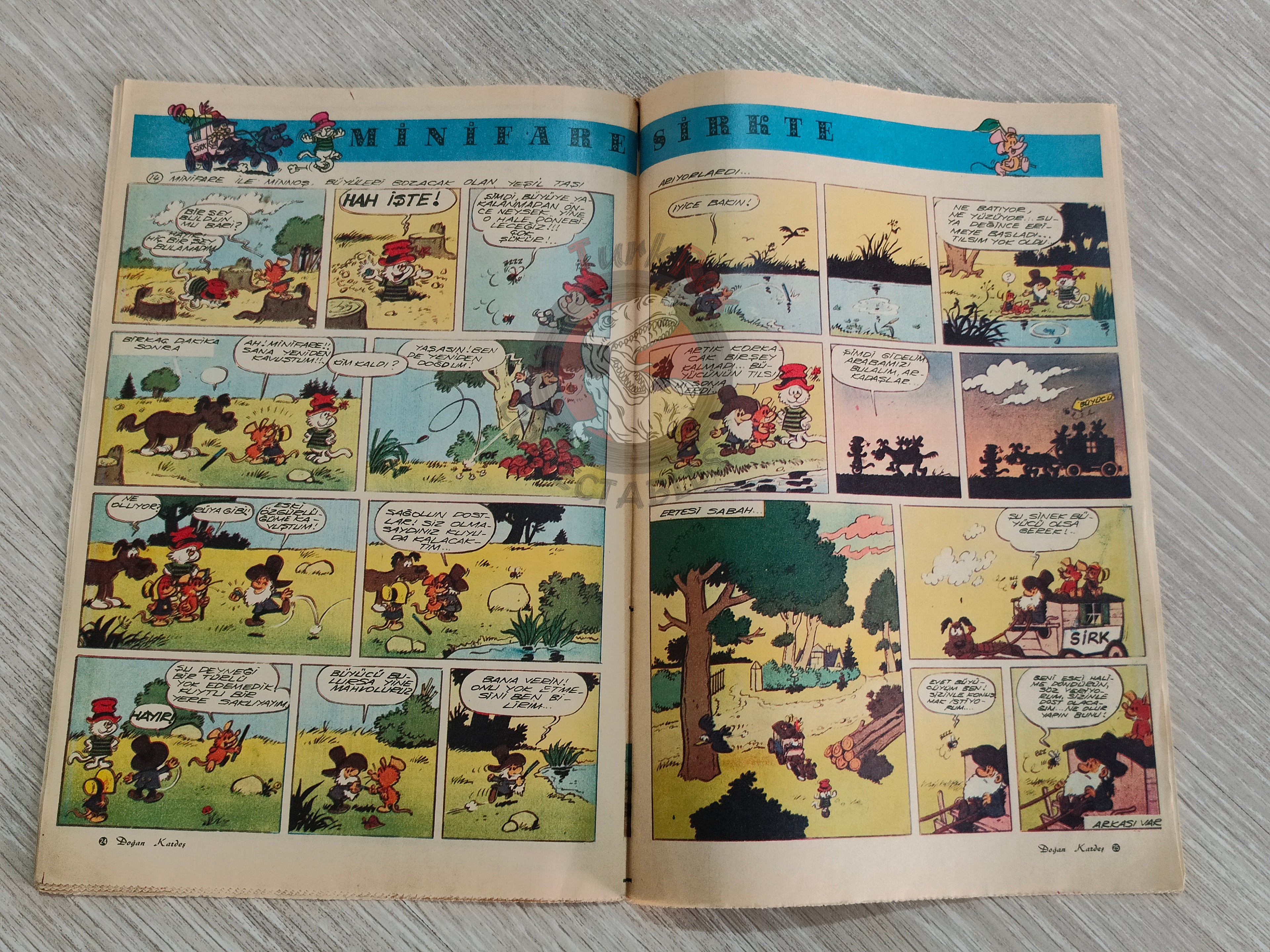 Doğan Kardeş 1971 Magazine #30 Turkish Comic Turkey William Tell Alice In Wonderland Flintstones