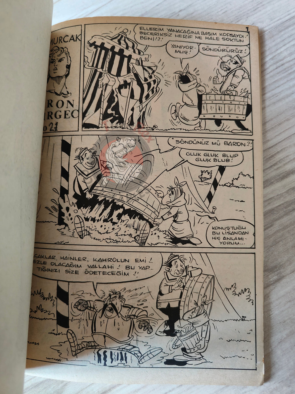 Belloy - Le Baron Maudit 1970 Turkish Comic Turkey Uderzo Yumurcak Mag #7