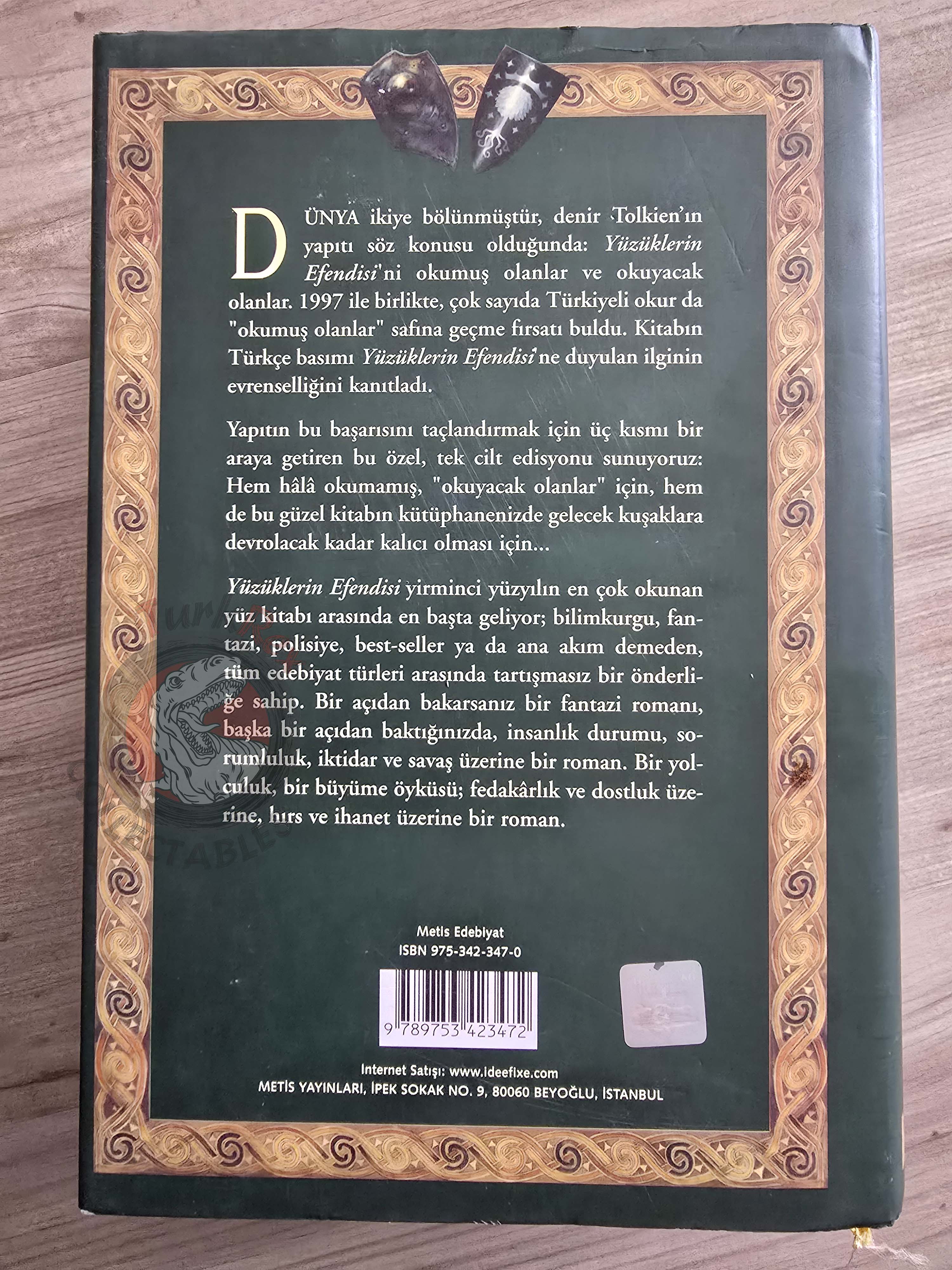 J.R.R. Tolkien – The Lord of the Rings Complete Trilogy HC/DJ Turkish Book Turkey
