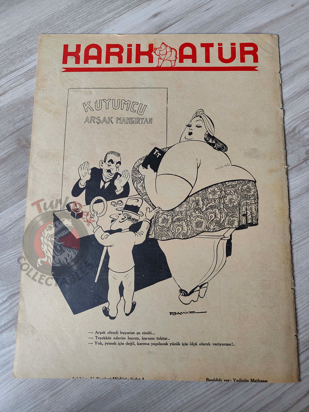 Karikatür 1941 Humor Magazine Turkish Turkey Germany Russia WW2 era Litvinov Syria France