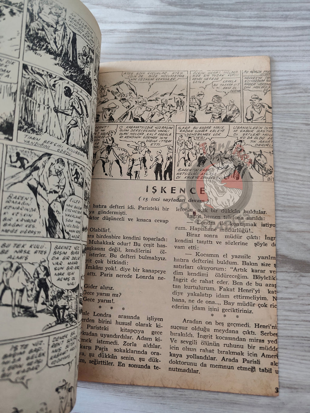 1001 Roman 1944 Tim Tyler’s Luck Turkish Comic Mag Turkey