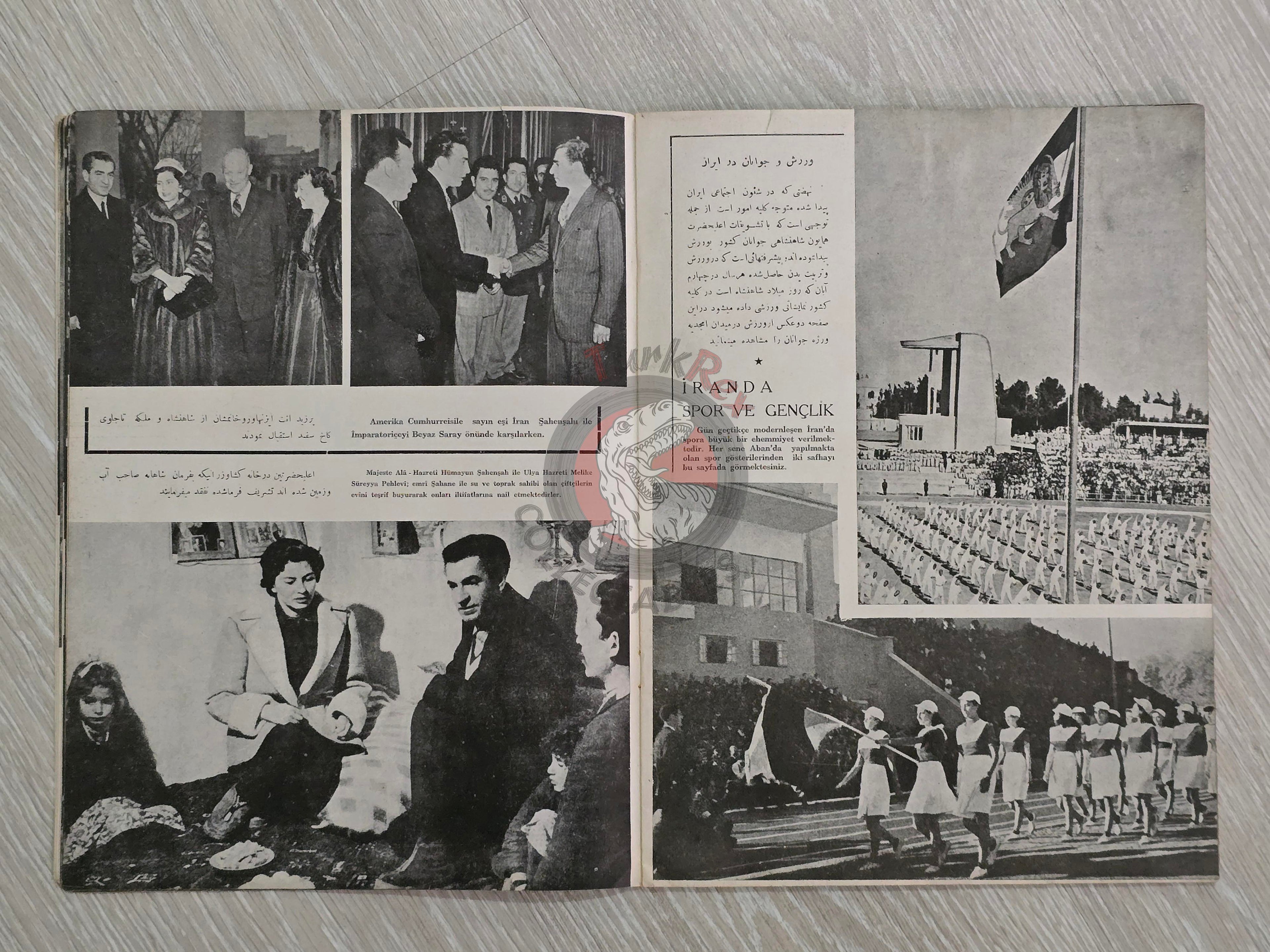 The Visit of Mohammad Reza Shah Pahlavi to Turkey 1956 Turkish Book Iran Propaganda Persian