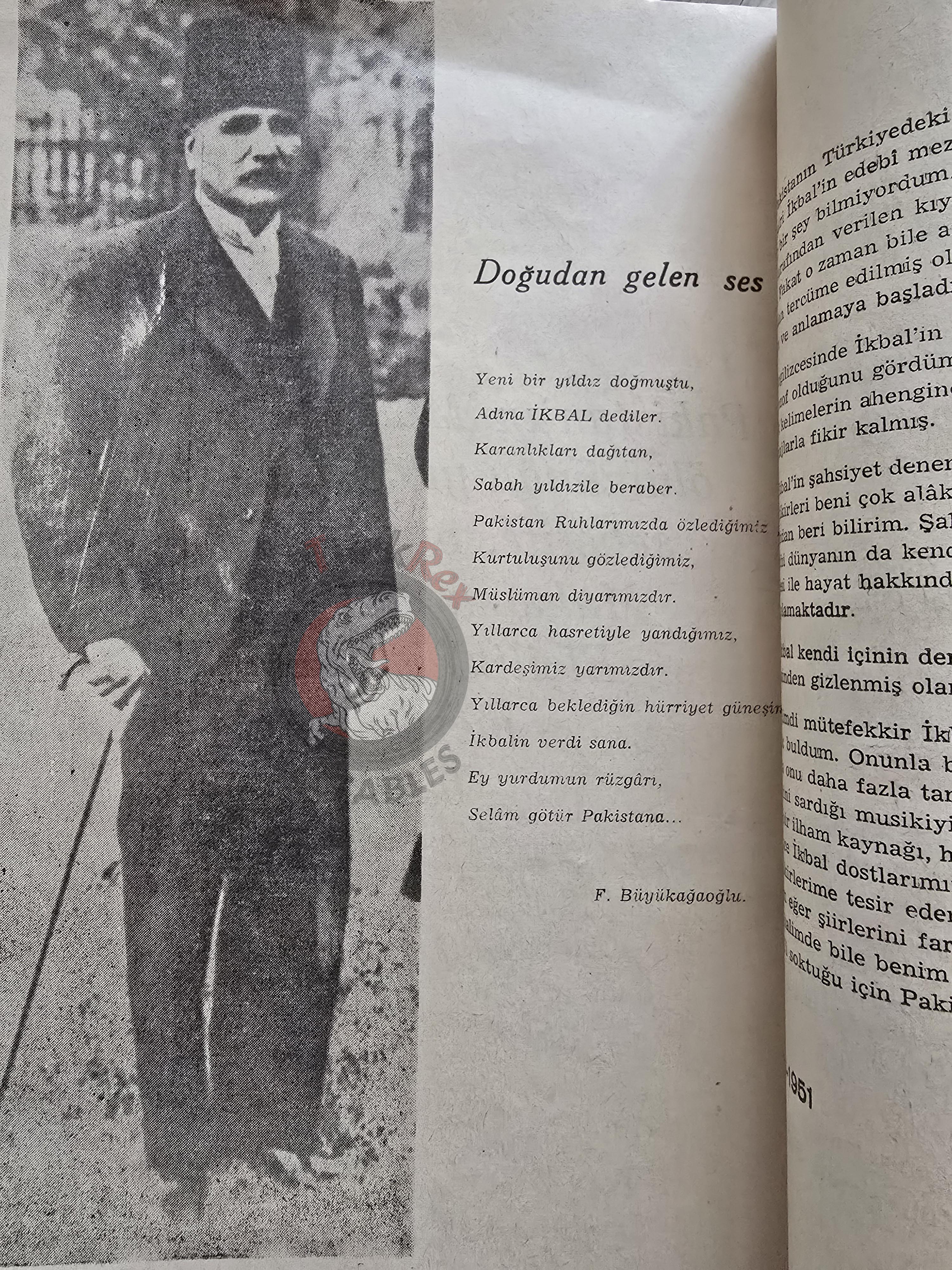 Rumi Mevlana and Muhammad Iqbal 1952 1st Turkish Book Turkey Pakistan Embassy Islam