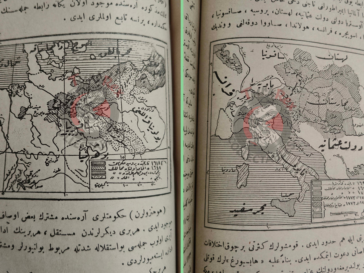 Ottoman 1923 General History Modern Age Book with many Maps Ali Reşad Empire Africa Asia