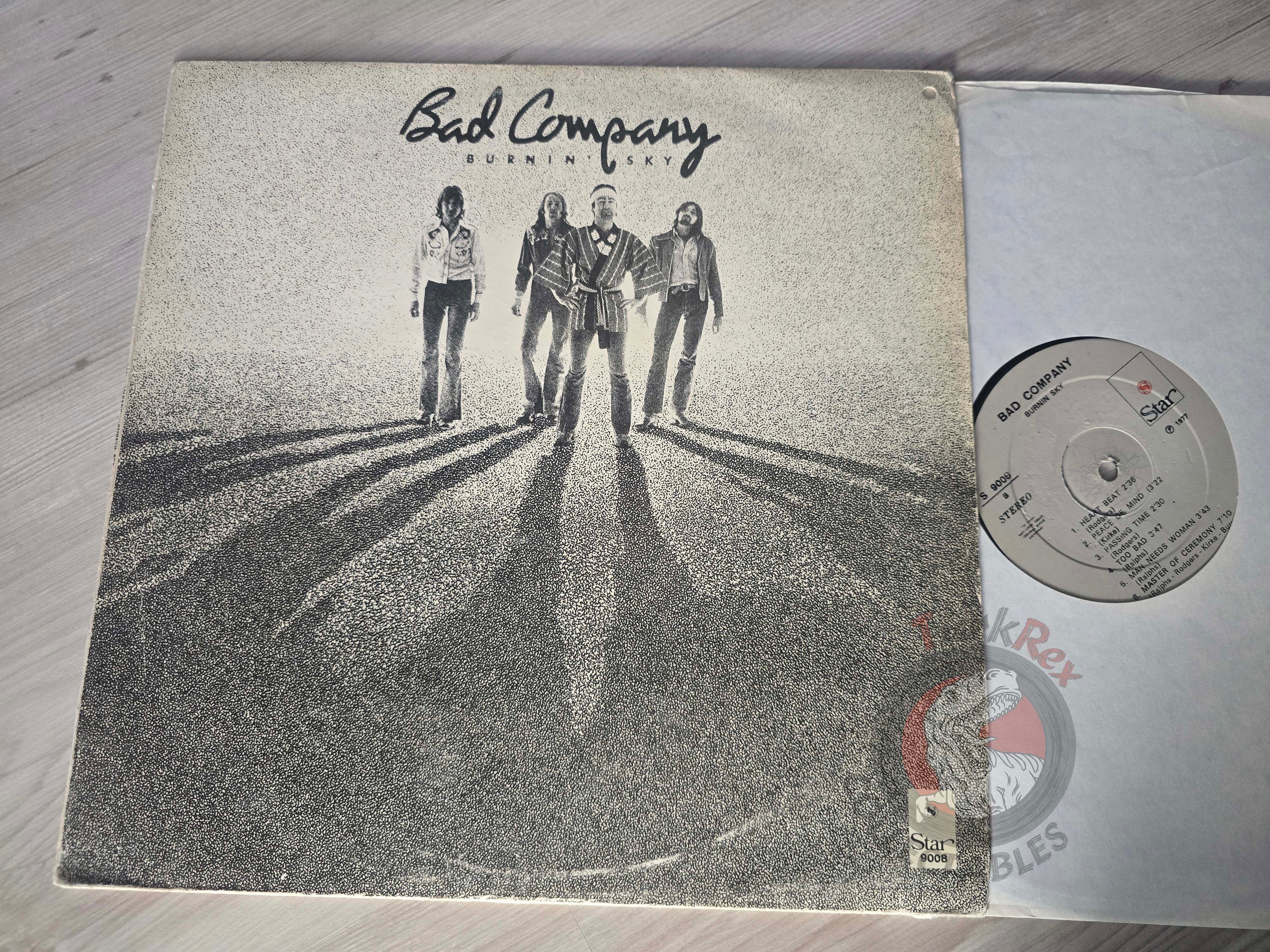 Bad Company – Burnin' Sky Turkish Pressing Vinyl Turkey Edition