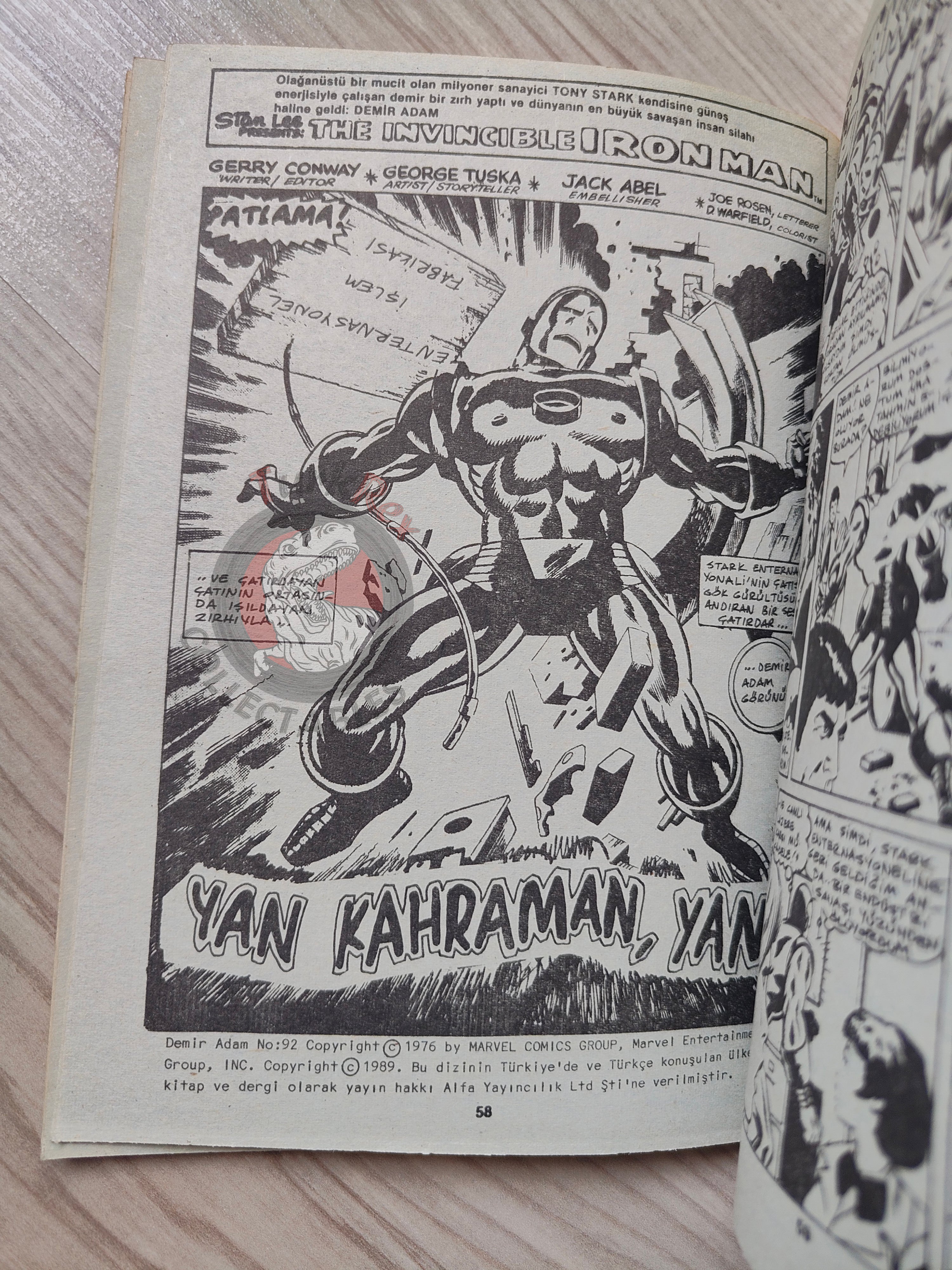 Iron Man #6 Demir Adam 1989 Turkish Comic Turkey #89 #90 #91 #92