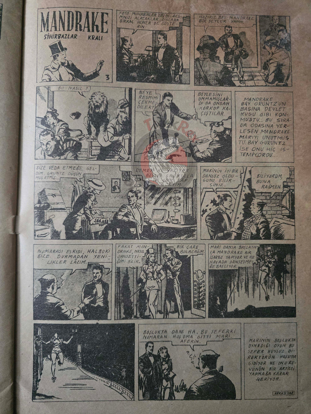 Binbir Roman #3 1948 The Phantom - Mandrake the Magician Turkish Comic Mag Turkey