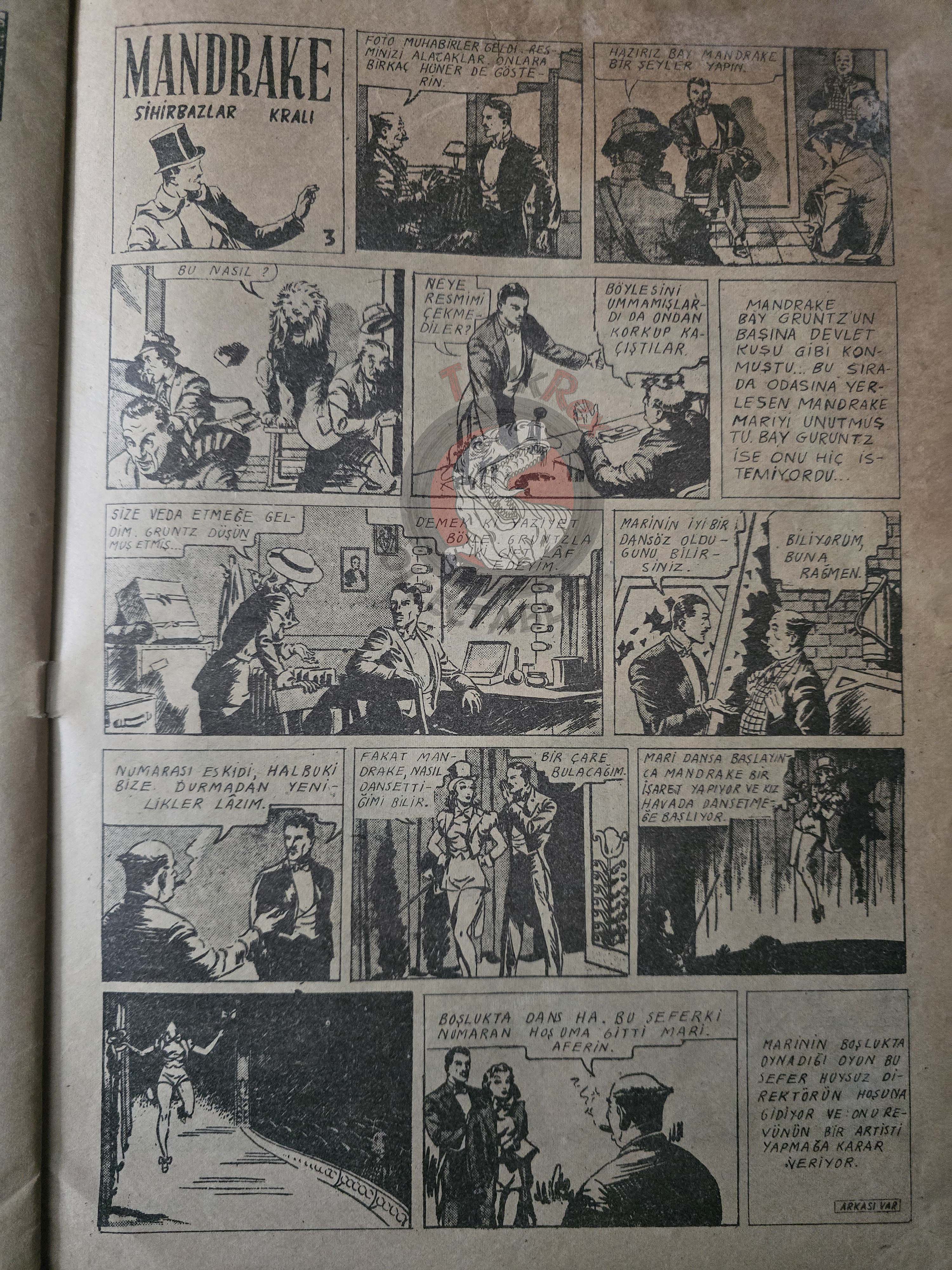 Binbir Roman #3 1948 The Phantom - Mandrake the Magician Turkish Comic Mag Turkey