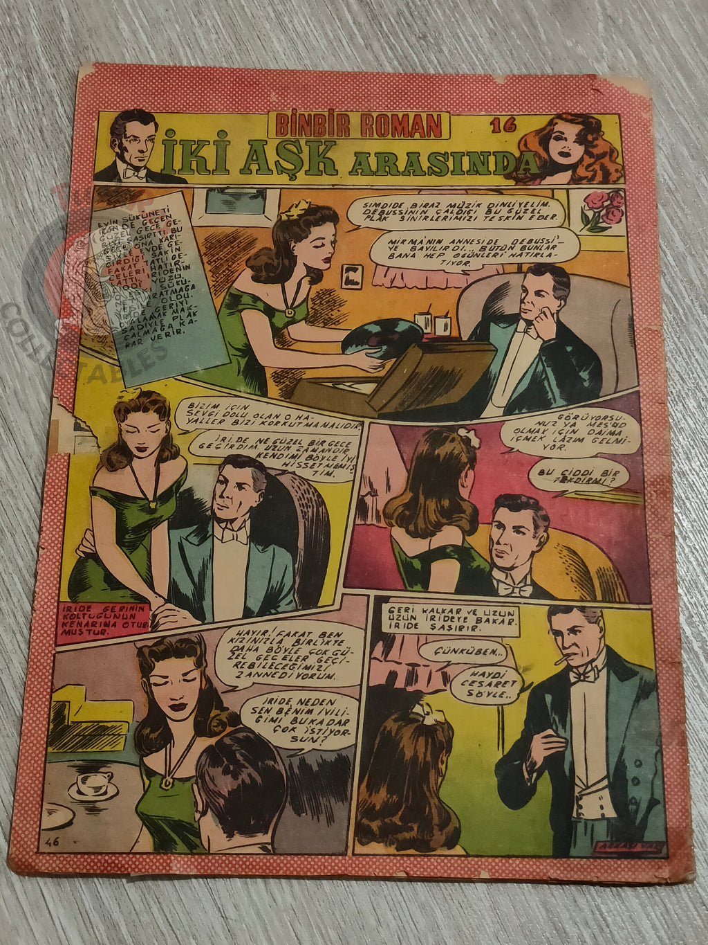 Binbir Roman #46 1949 Mandrake the Magician - Brick Bradford Turkish Comic Mag Turkey