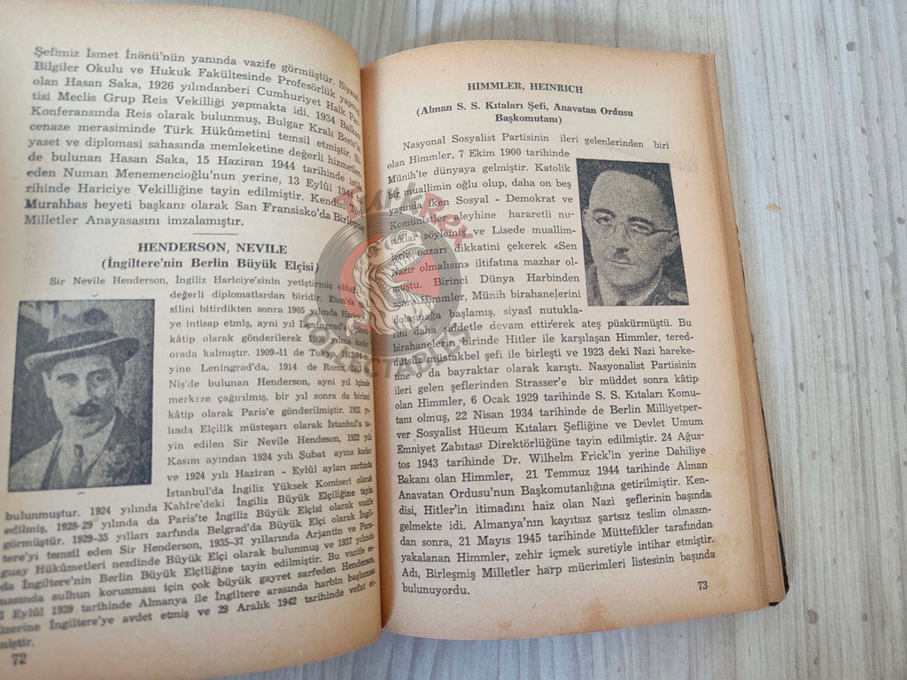 Famous Figures of the Second World War 1945 Turkish Bio Book Turkey WW2 Two