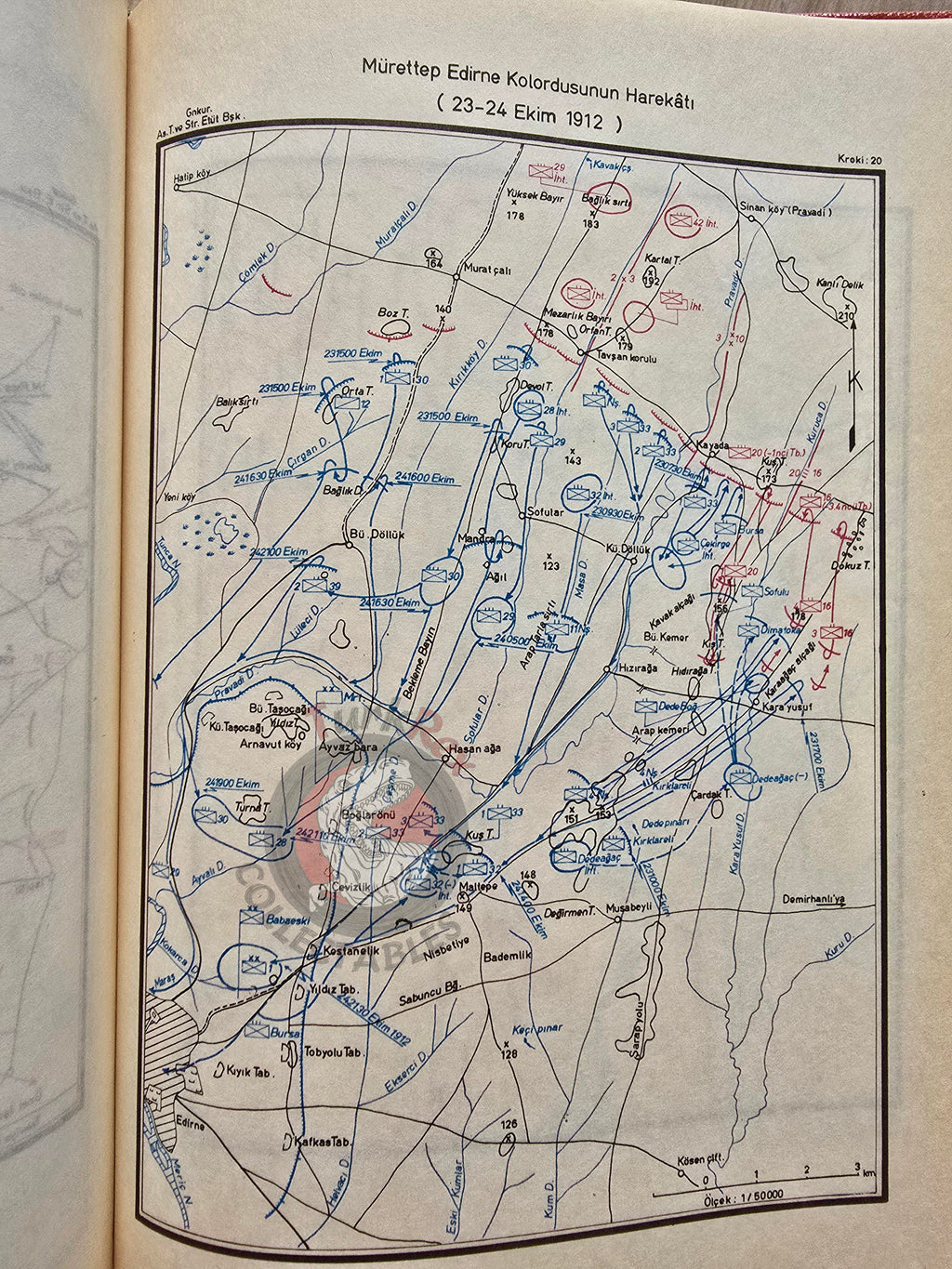 Balkan War Battles Around the Edirne Fortress 1980 Turkish Book Military Ottoman Empire Maps