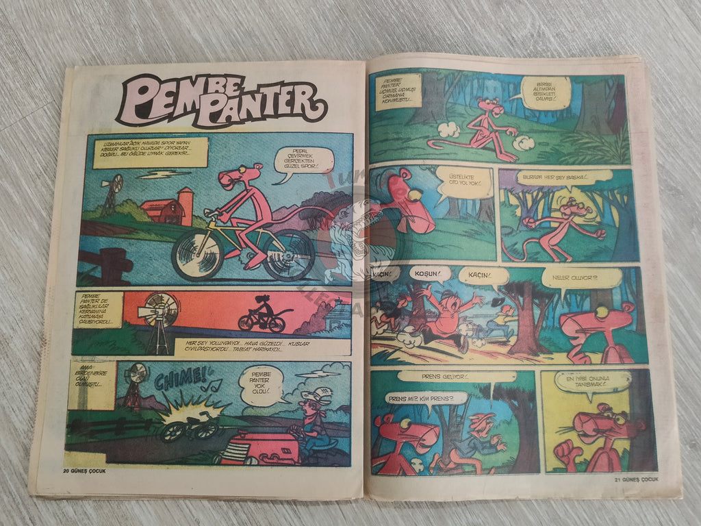Güneş Çocuk #1 1989 Iron Fist, Indiana Jones, Pink Panther Turkish Comic Turkey