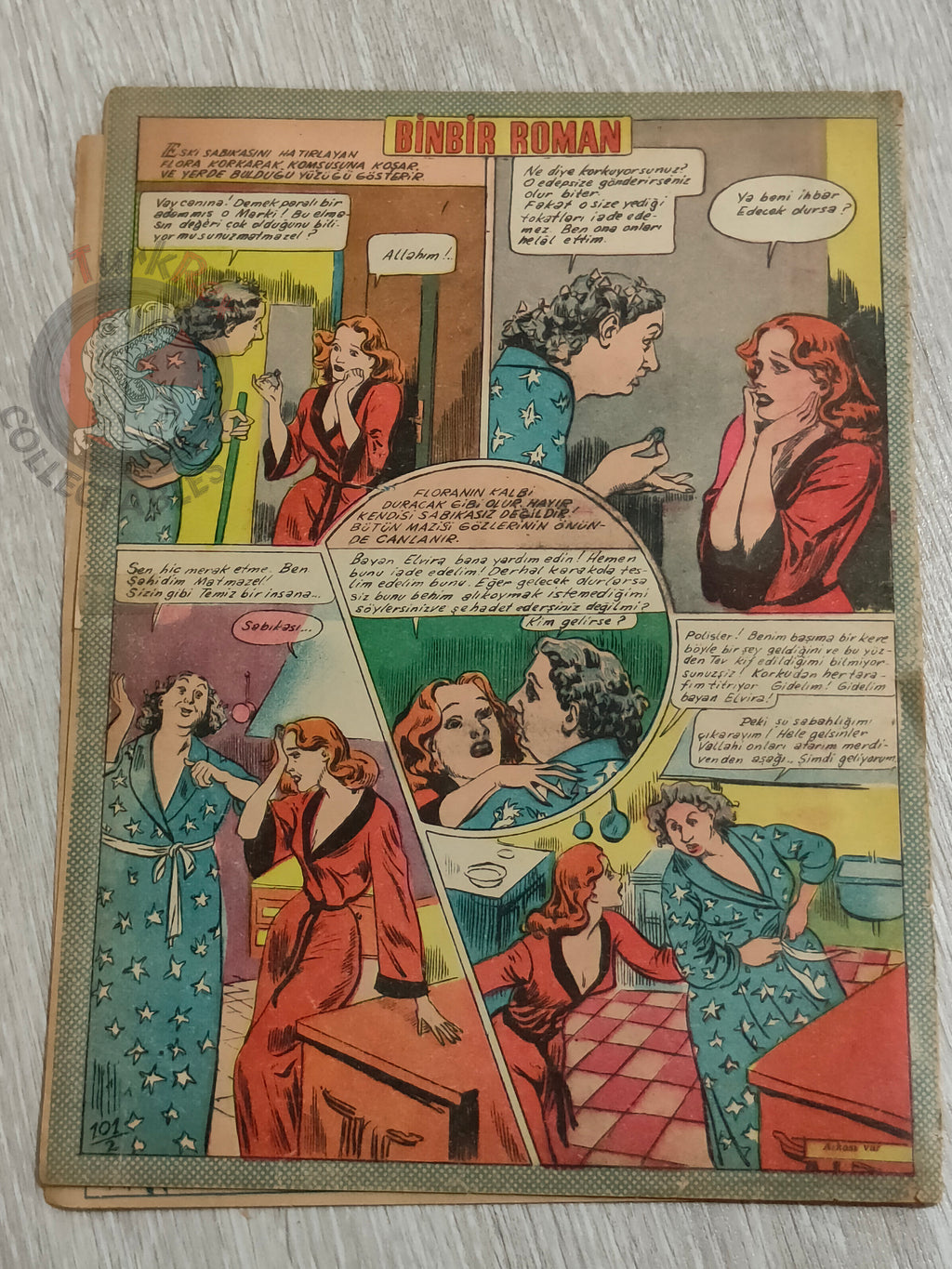 Binbir Roman #101 1950 The Count of Monte Cristo - Nat Pinkerton Turkish Comic Mag Turkey