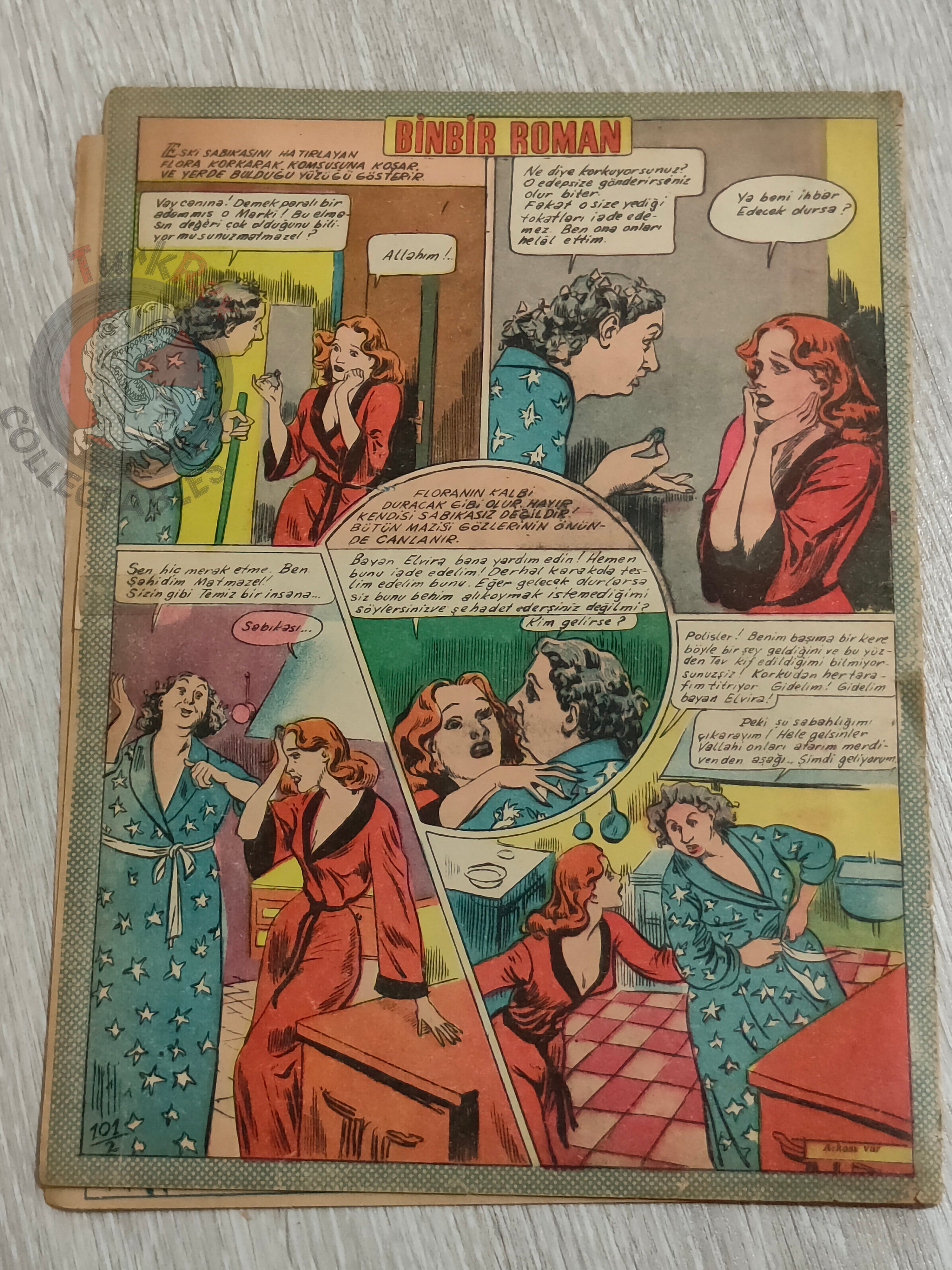 Binbir Roman #101 1950 The Count of Monte Cristo - Nat Pinkerton Turkish Comic Mag Turkey
