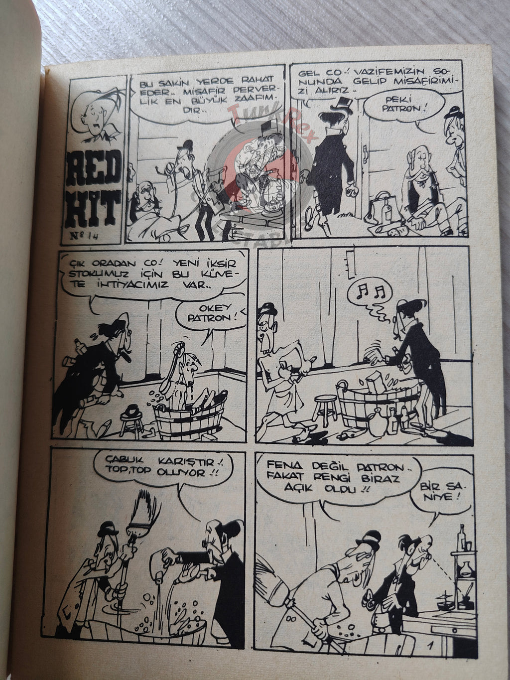 Lucky Luke #5 L’Elixir du Docteur Doxey 1972 Turkish Comic Turkey Le Vieux Nick Boule et Bill