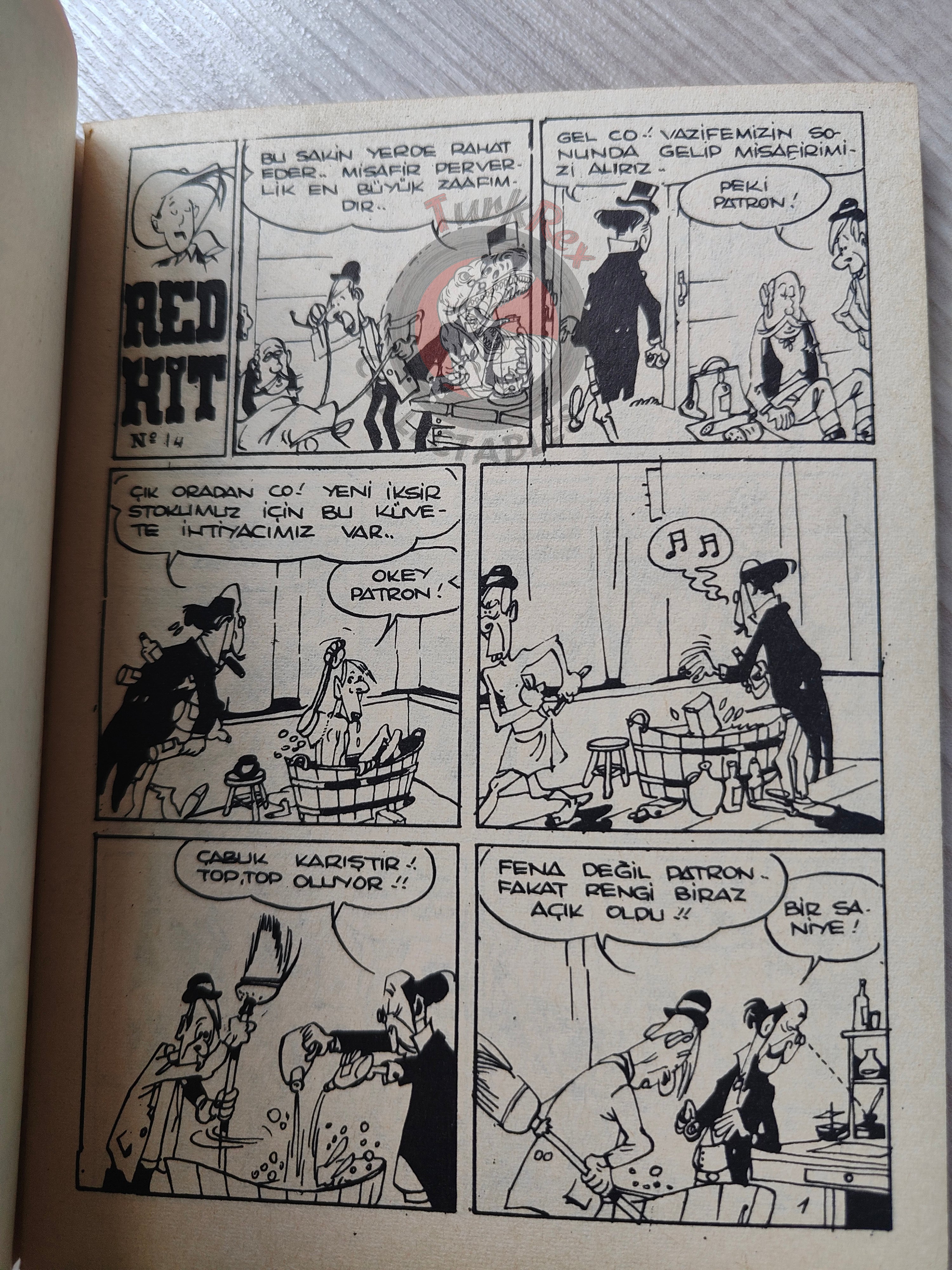 Lucky Luke #5 L’Elixir du Docteur Doxey 1972 Turkish Comic Turkey Le Vieux Nick Boule et Bill