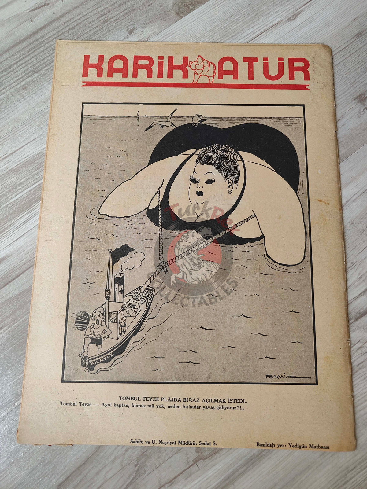 Karikatür 1941 Humor Magazine Turkish Turkey India British WW2 era War Portraits Japan Germany