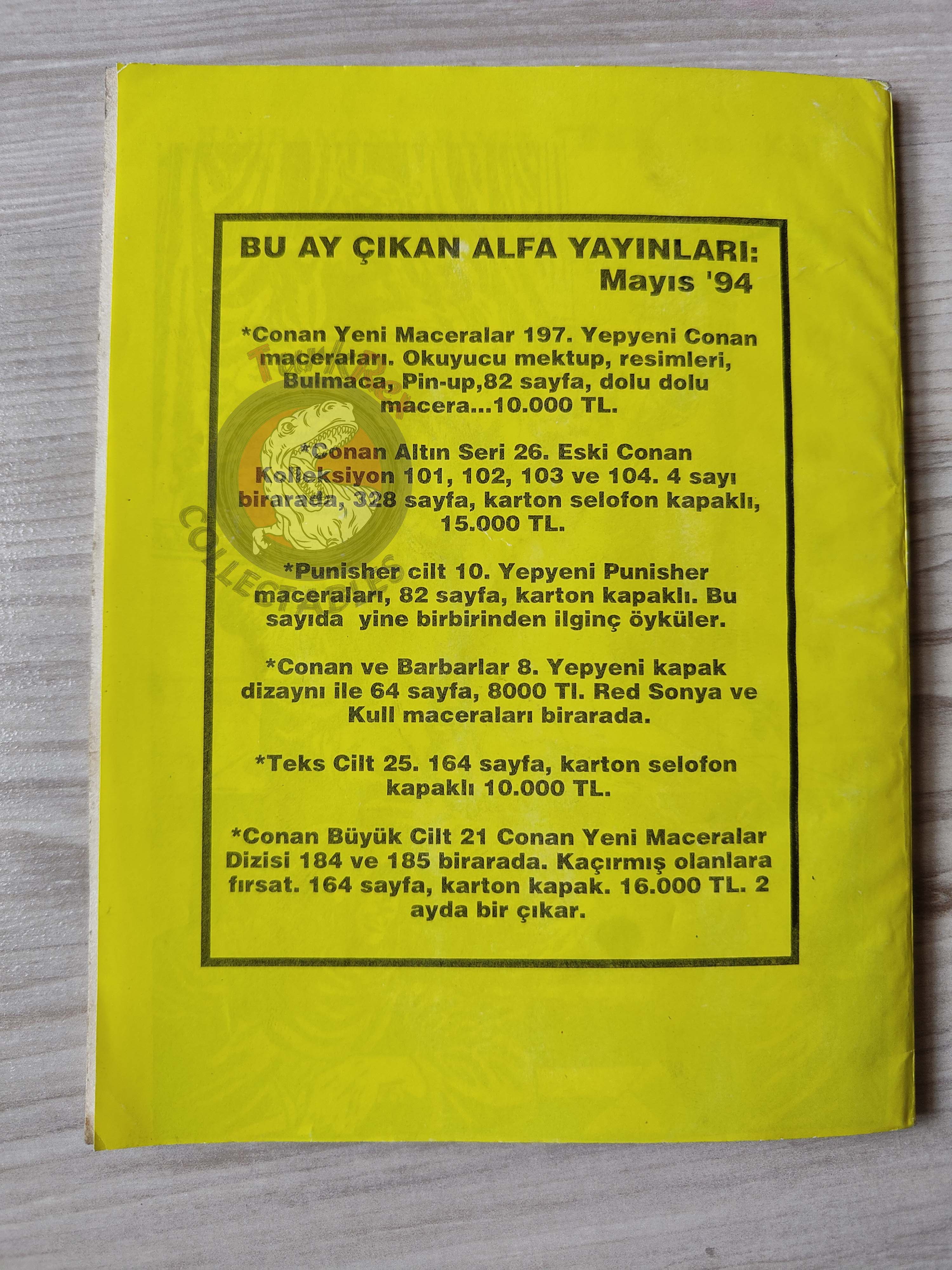Conan ve Barbarlar #8 1994 Red Sonja Turkish Comic Turkey