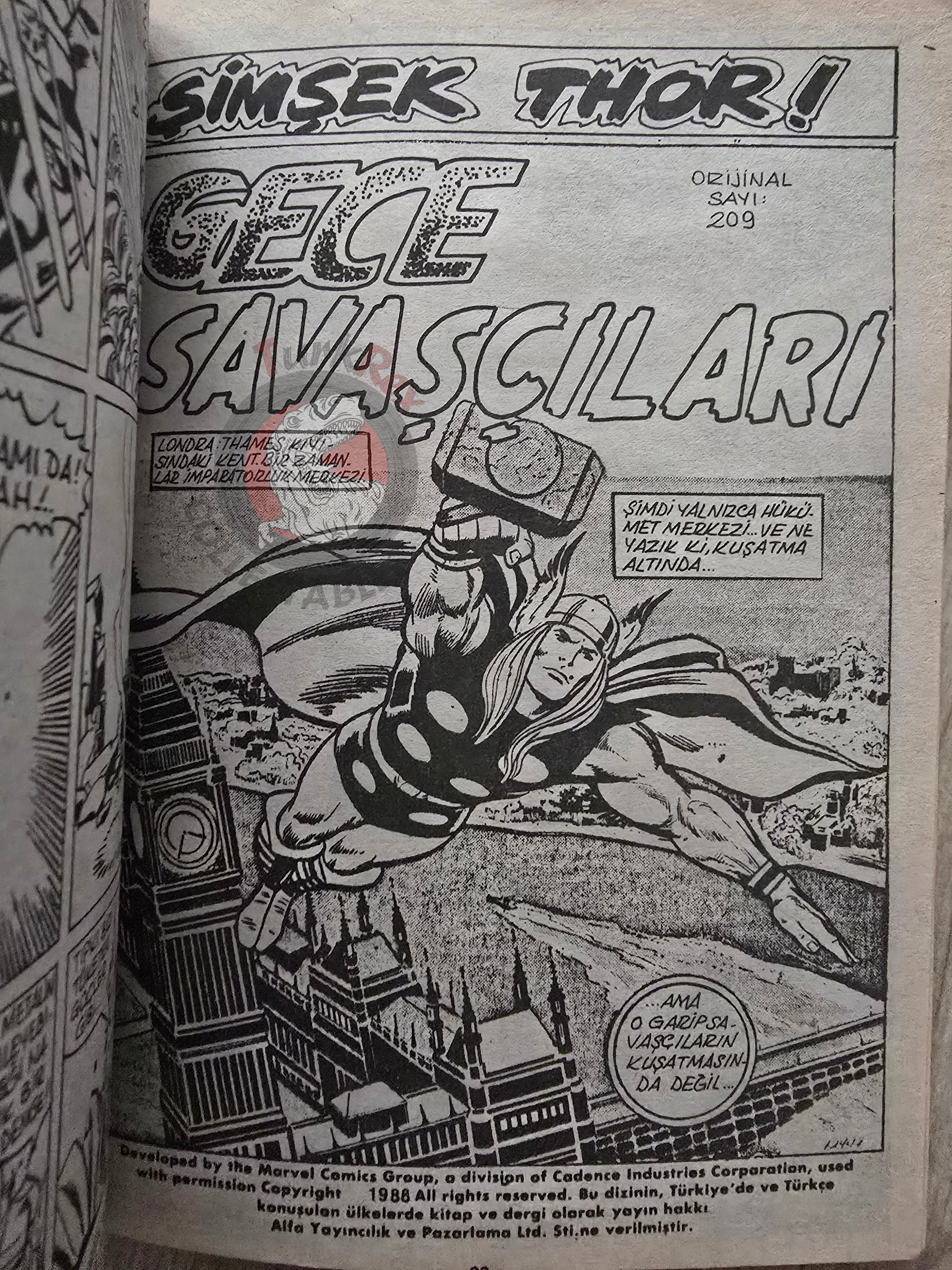 Thor Vol #4 1987 Turkish Comic Turkey The Mighty Thor #205–210 cover #215