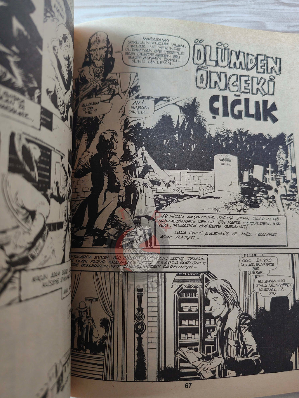 Süper Korku #9 late 80s Turkish Comic Turkey Warren Creepy Eerie Blade