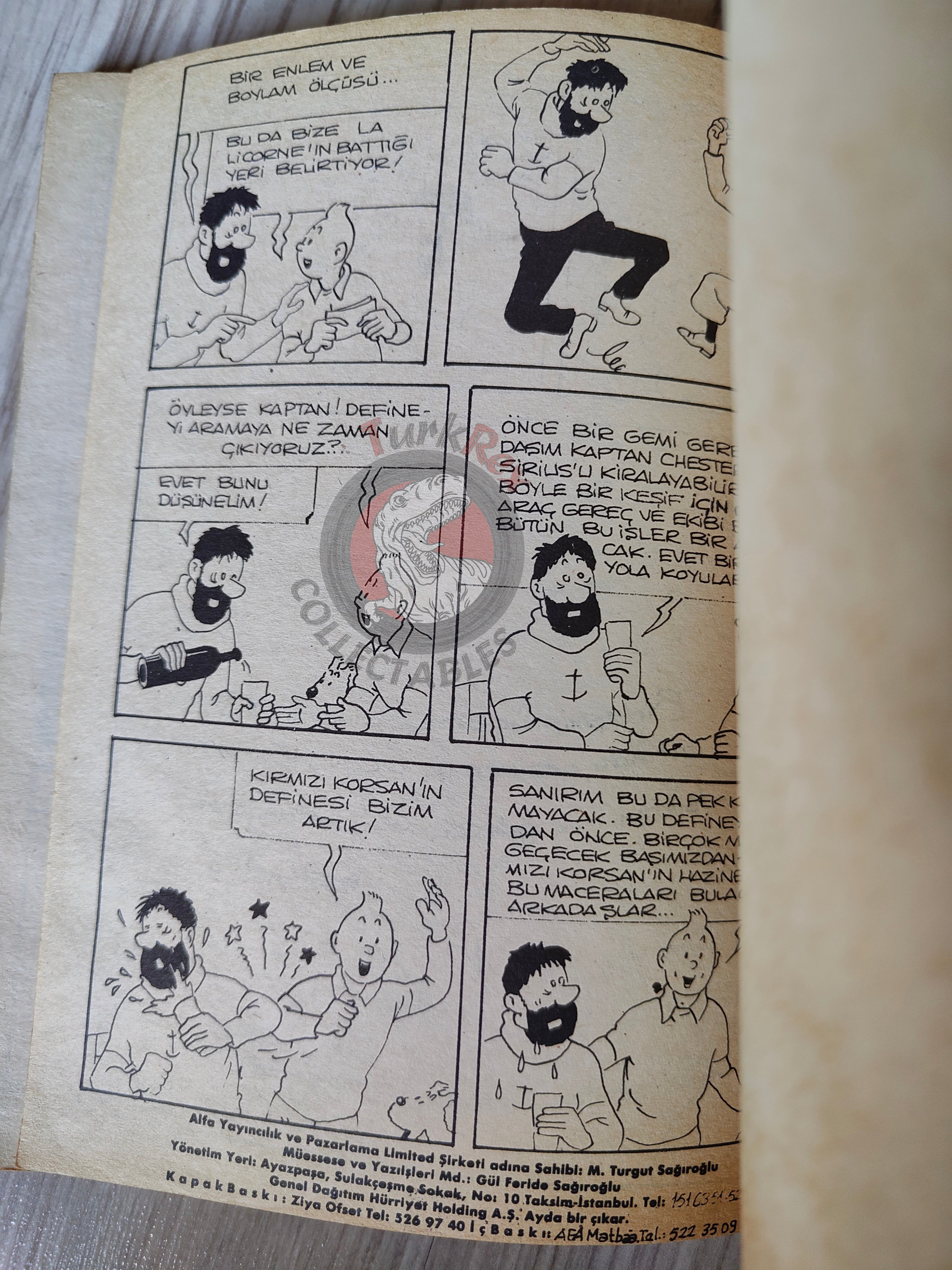 Tintin – The Secret of the Unicorn mid 1980s Turkish Edition Comic Turkey 2